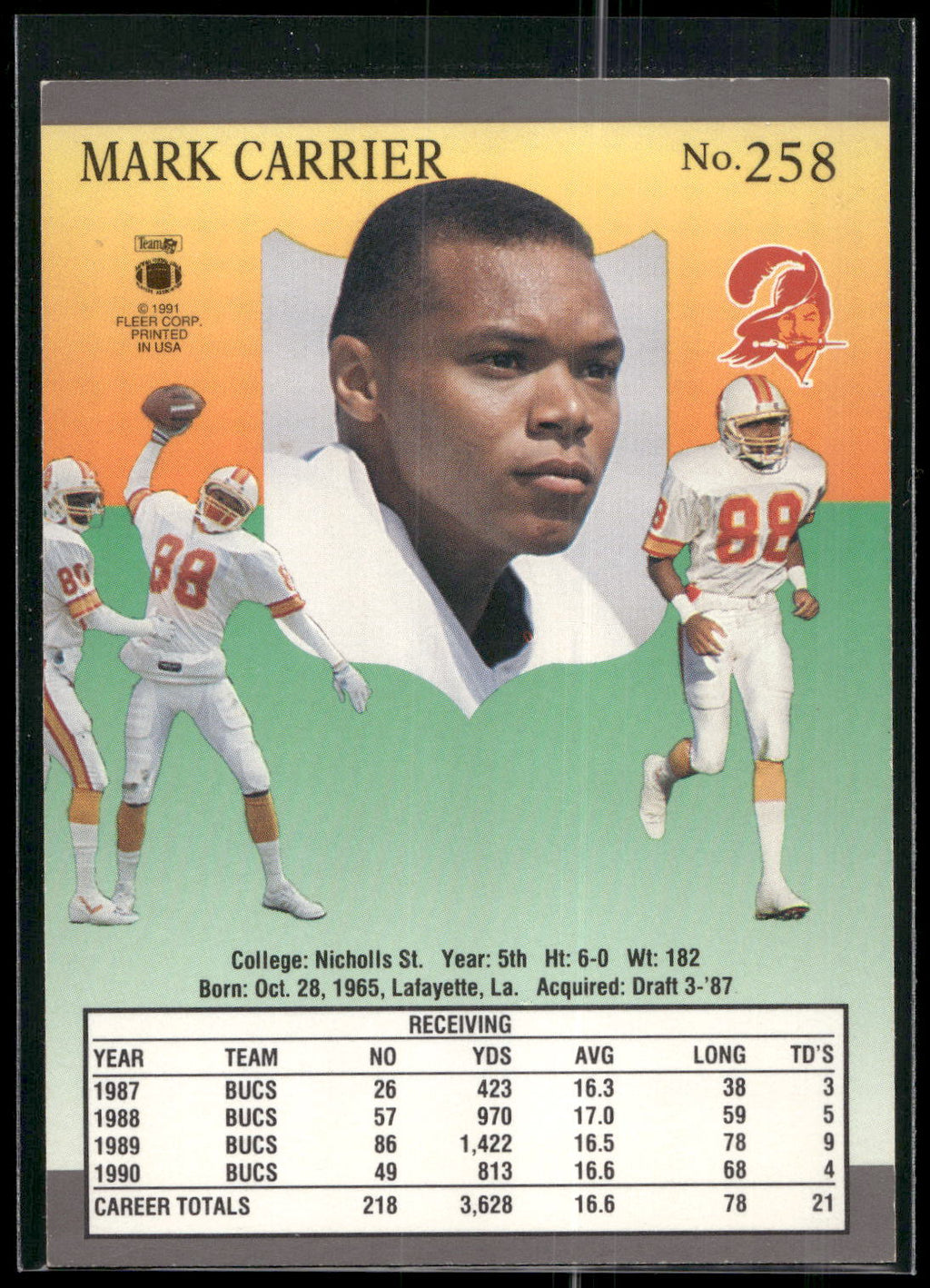 1991 Ultra #258 Mark Carrier