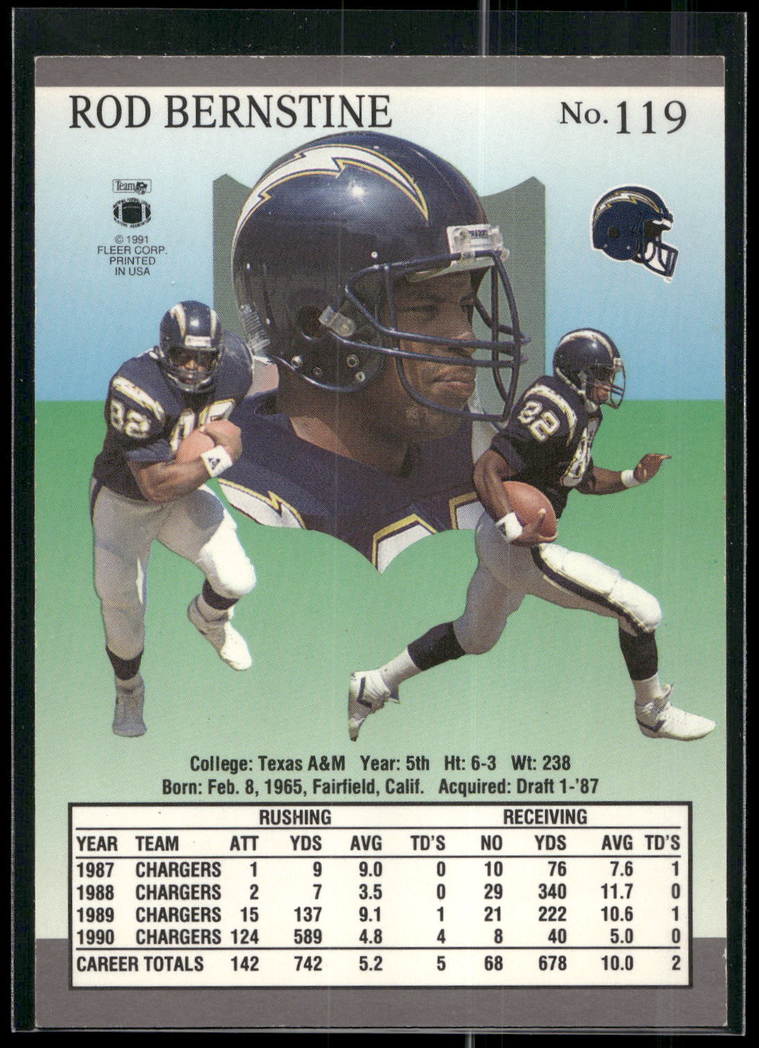 1991 Ultra #119 Rod Bernstine