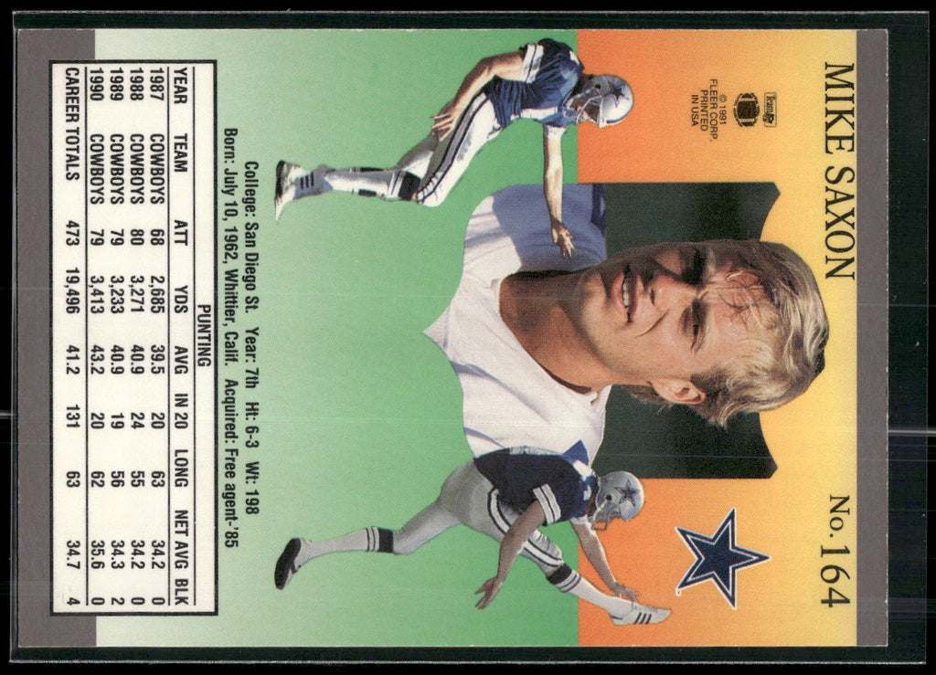 1991 Ultra #164 Mike Saxon