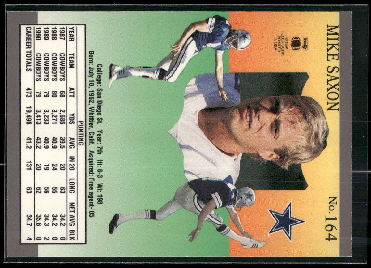 1991 Ultra #164 Mike Saxon