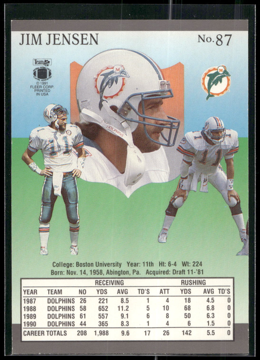 1991 Ultra #87 Jim Jensen