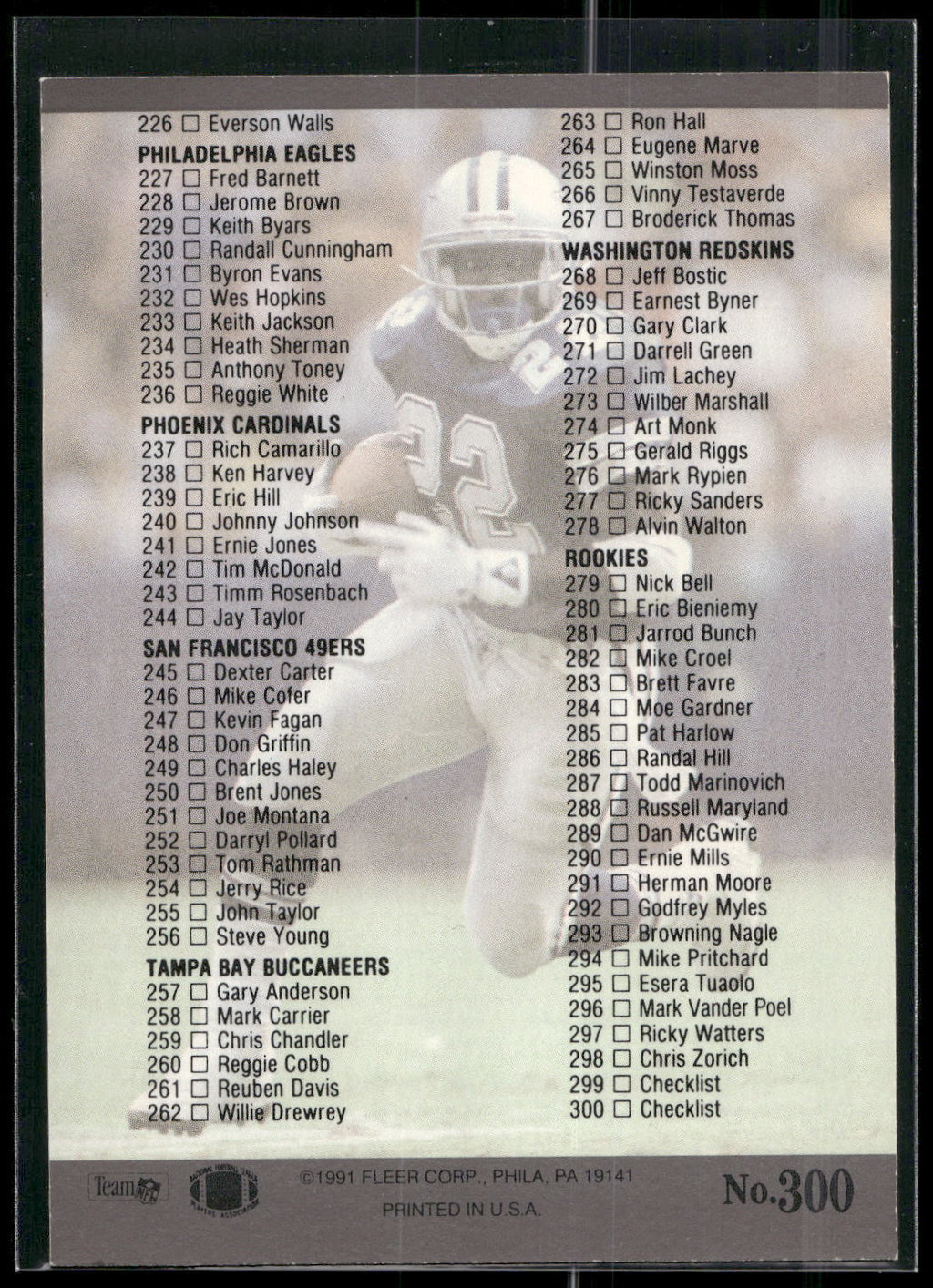 1991 Ultra #300 Checklist: 151-300