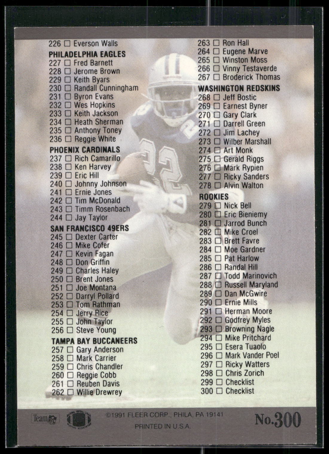1991 Ultra #300 Checklist: 151-300