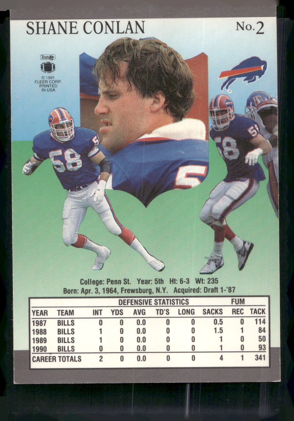 1991 Ultra #2 Shane Conlan