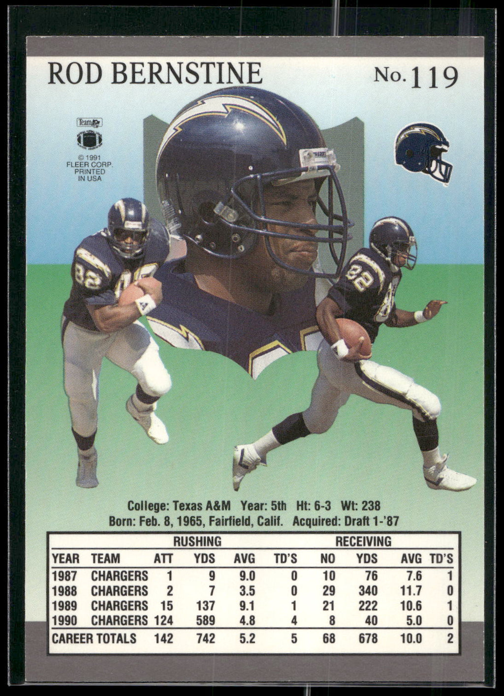 1991 Ultra #119 Rod Bernstine