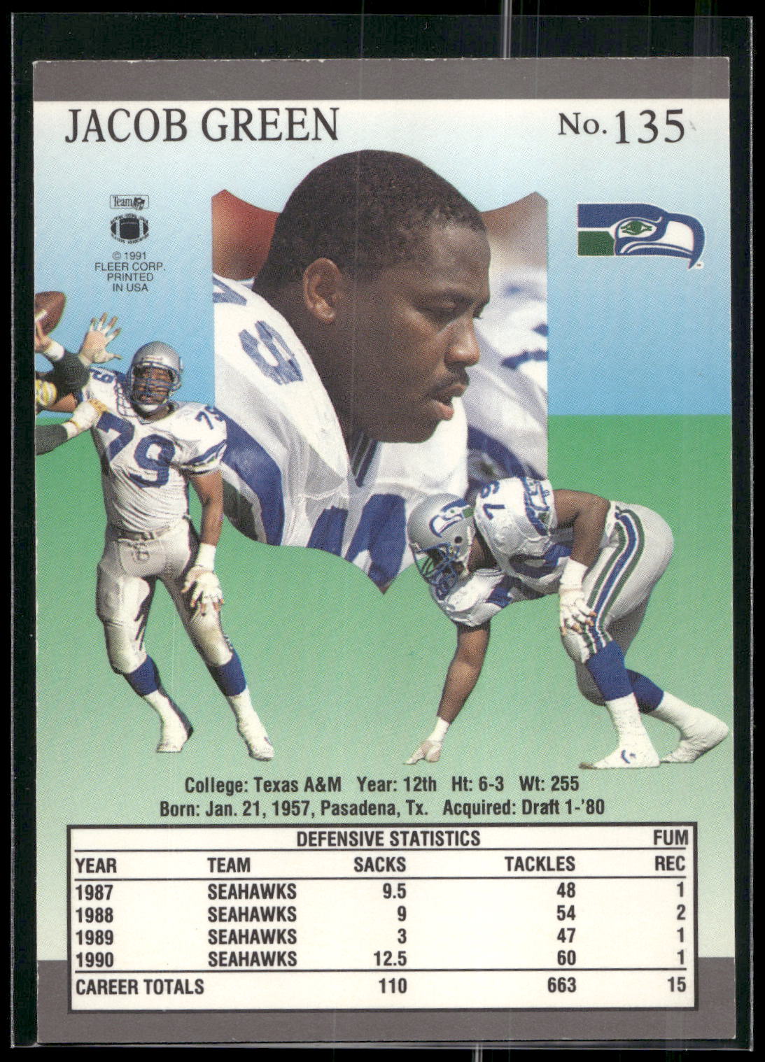 1991 Ultra #135 Jacob Green