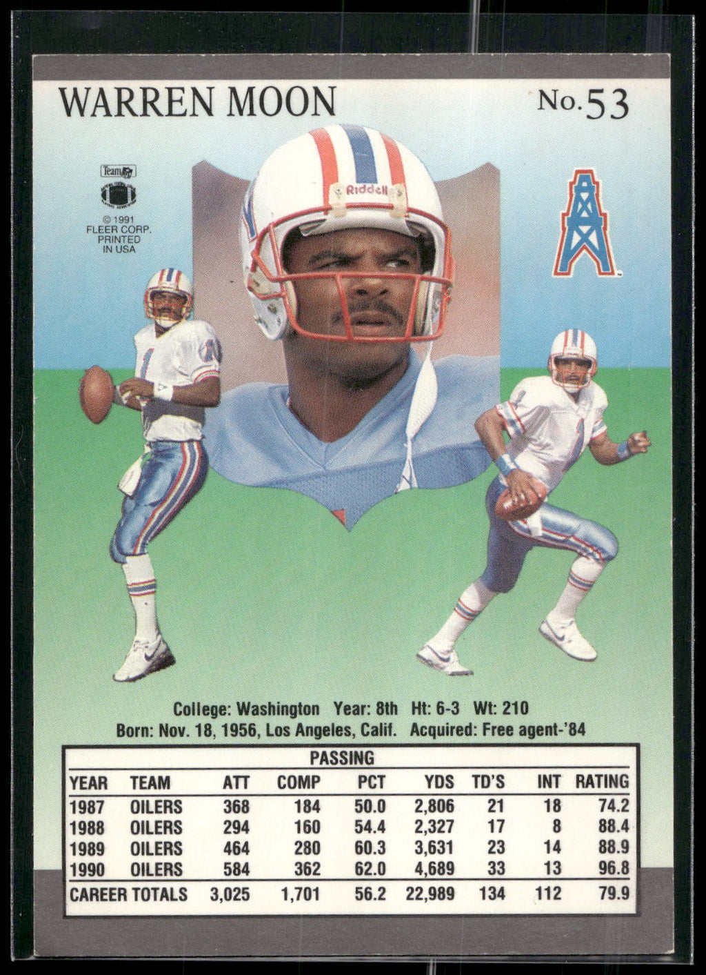 1991 Ultra #53 Warren Moon