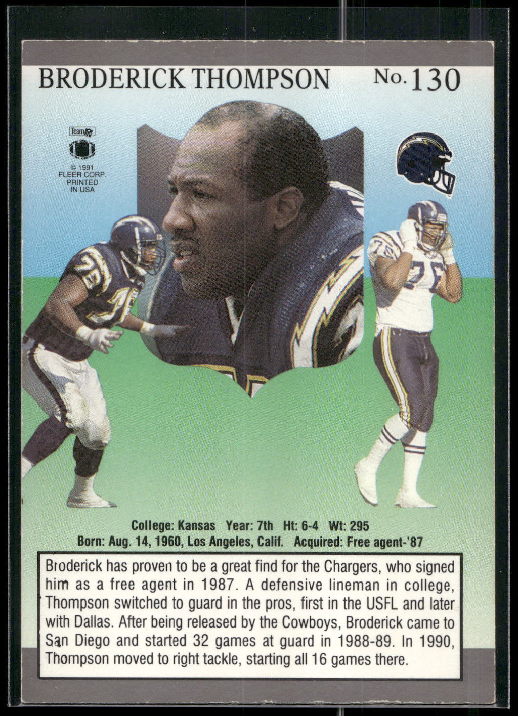 1991 Ultra #130 Broderick Thompson