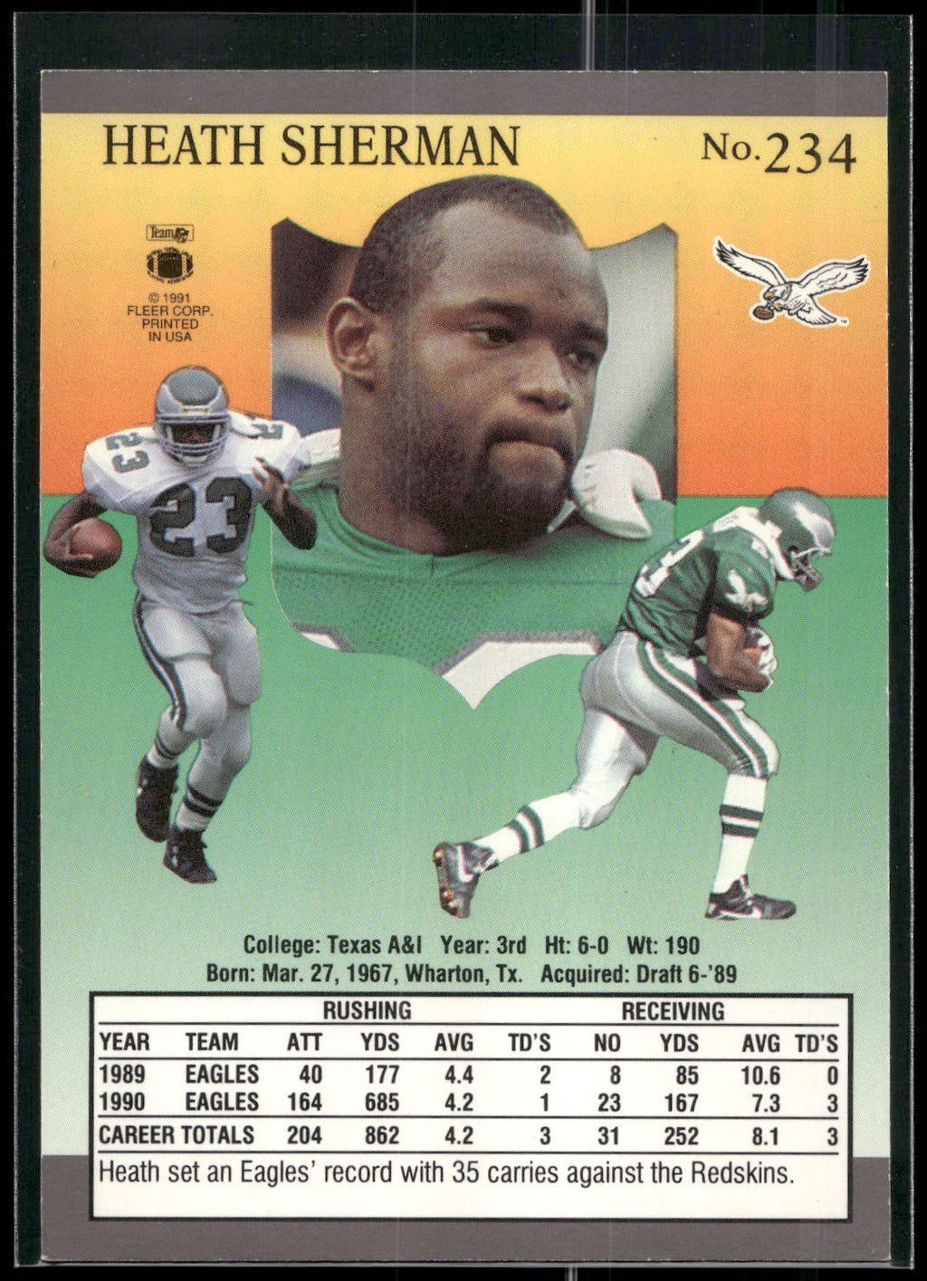 1991 Ultra #234 Heath Sherman
