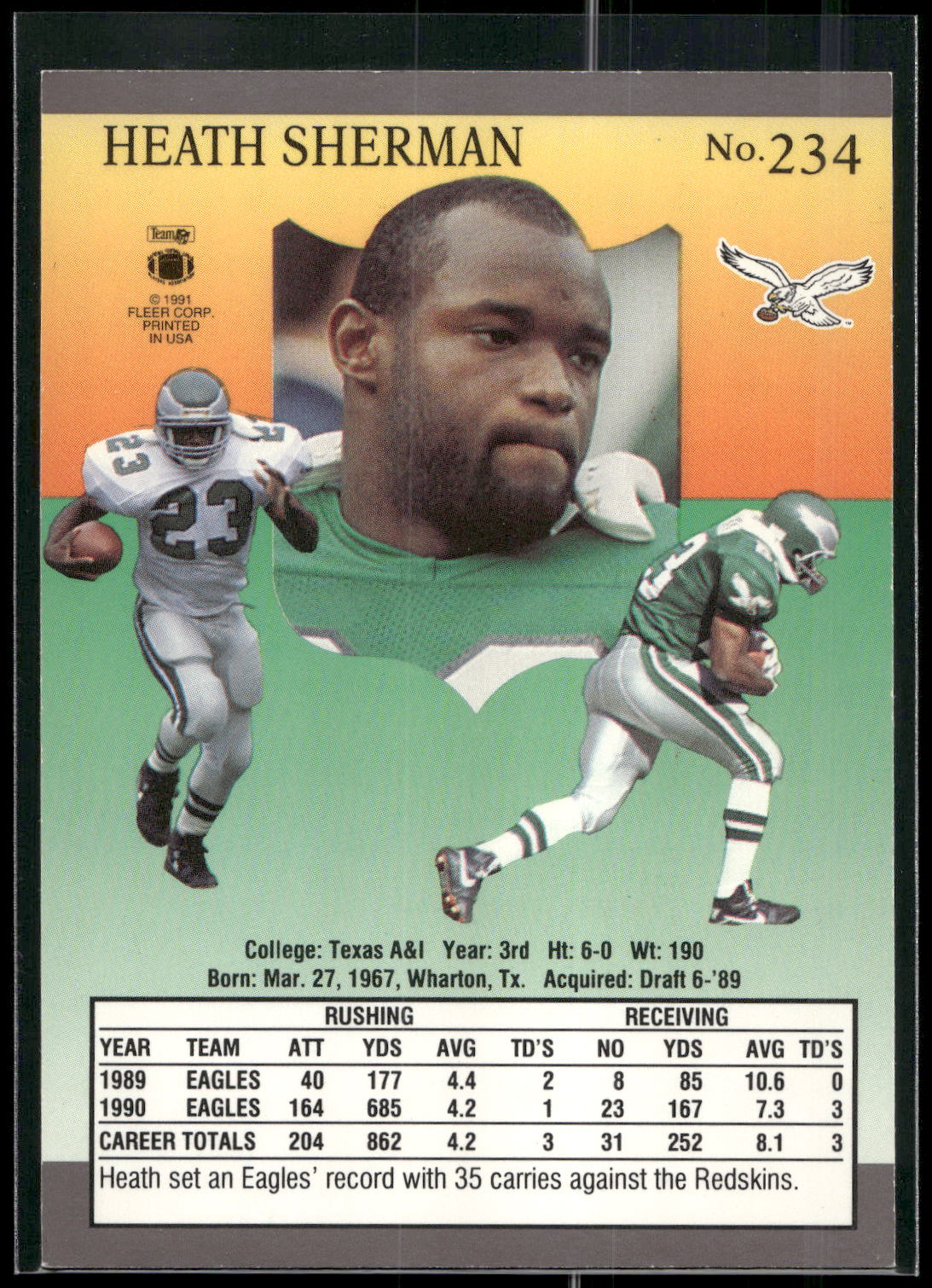 1991 Ultra #234 Heath Sherman