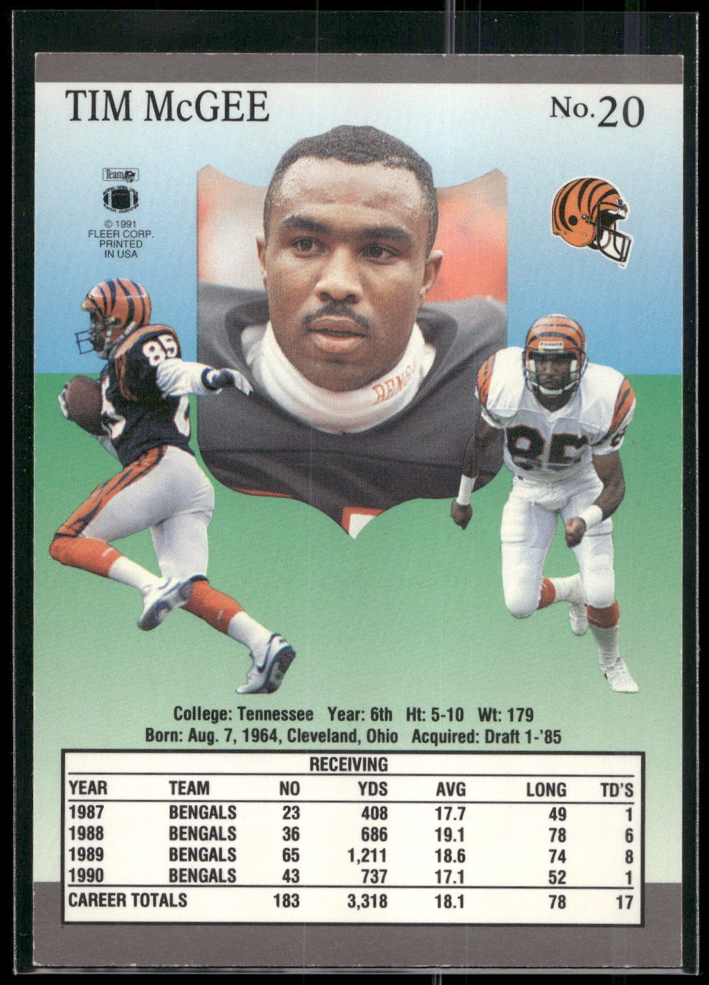 1991 Ultra #20 Tim McGee