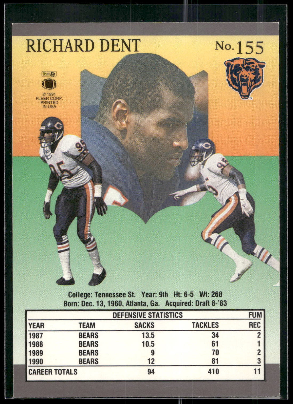 1991 Ultra #155 Richard Dent