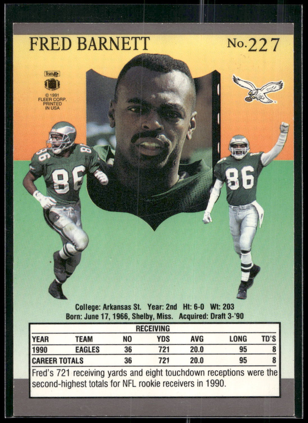 1991 Ultra #227 Fred Barnett