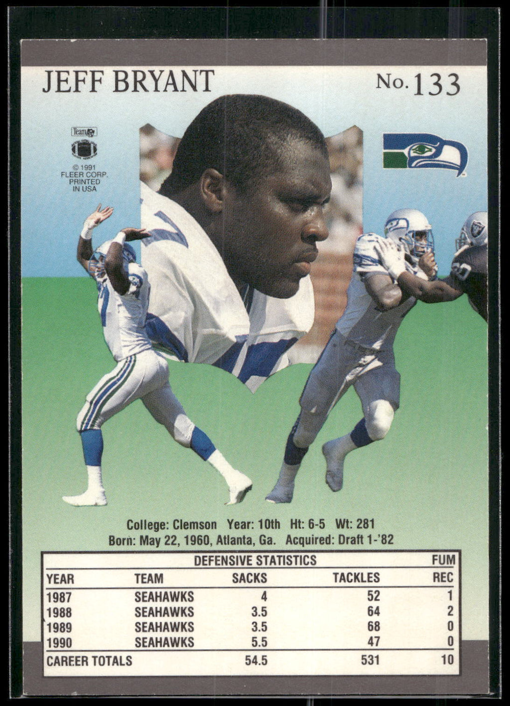 1991 Ultra #133 Jeff Bryant