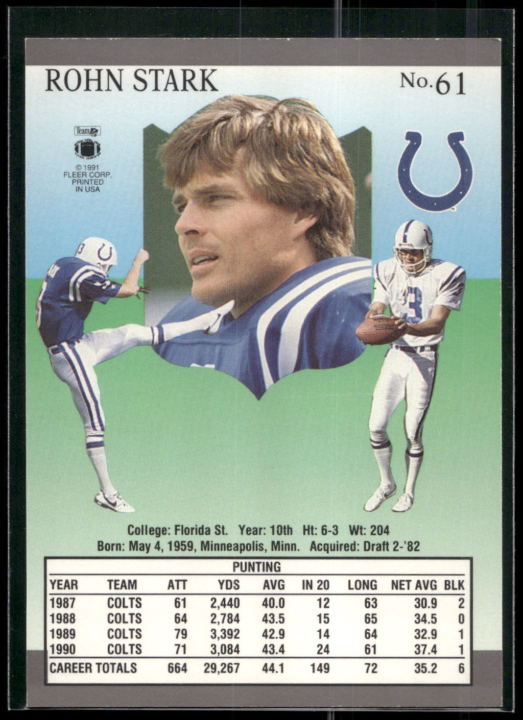 1991 Ultra #61 Rohn Stark
