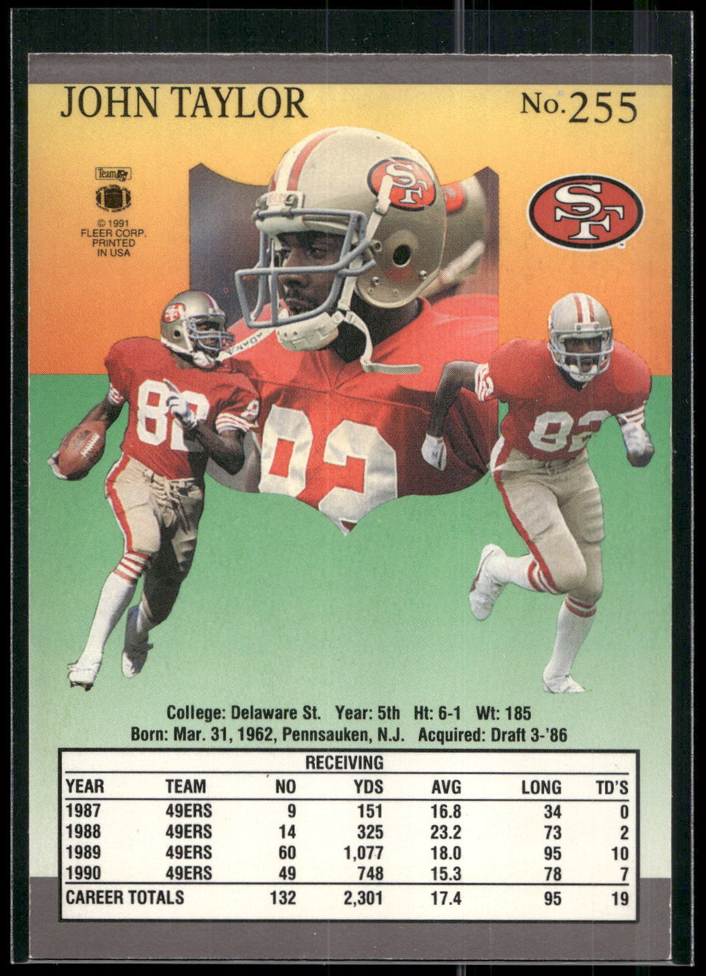 1991 Ultra #255 John Taylor