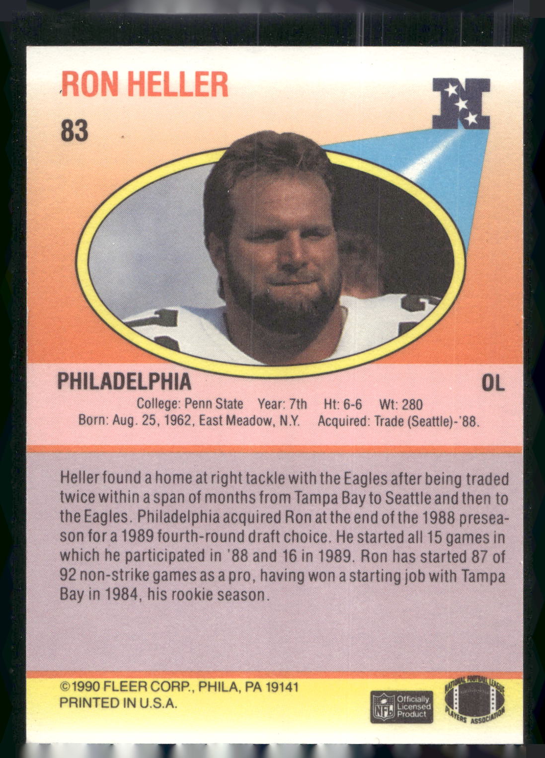 1990 Fleer #84 Ron Heller
