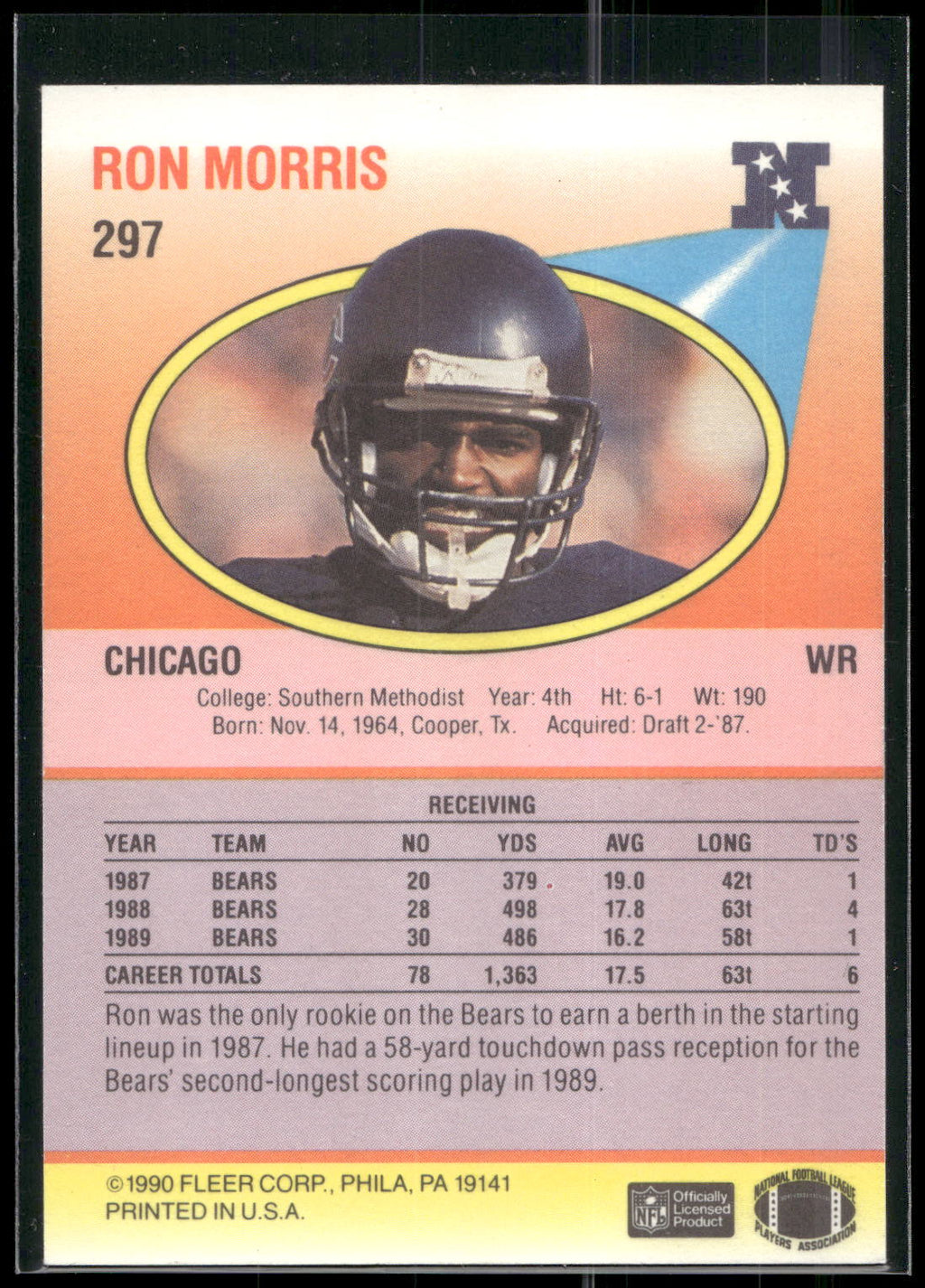 1990 Fleer #297 Ron Morris