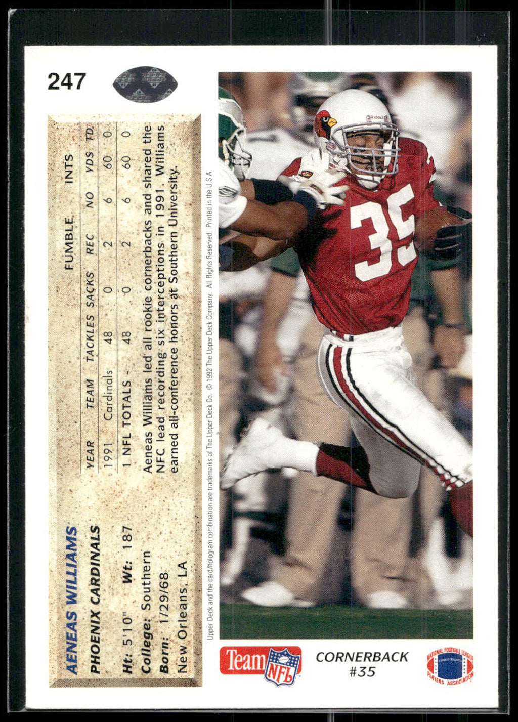 1992 Upper Deck #247 Aeneas Williams