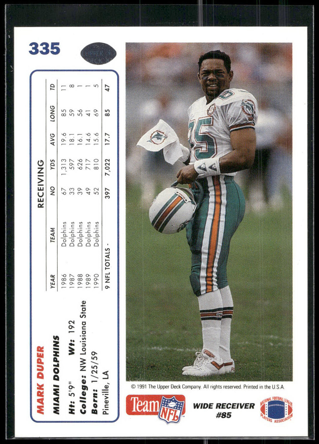 1991 Upper Deck #335 Mark Duper