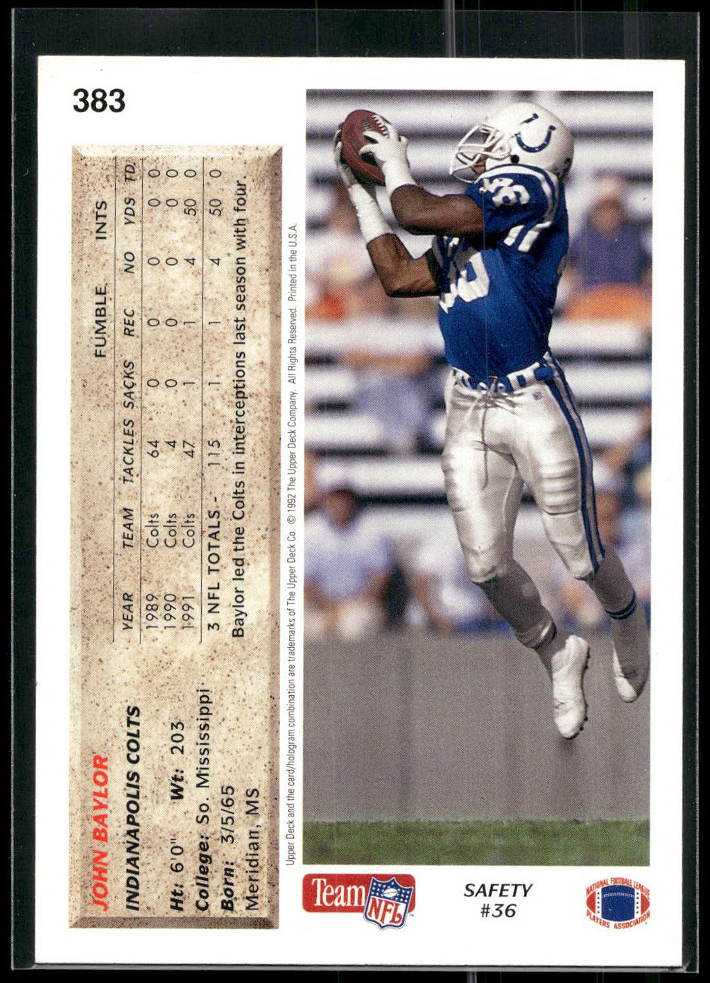 1992 Upper Deck #383 John Baylor
