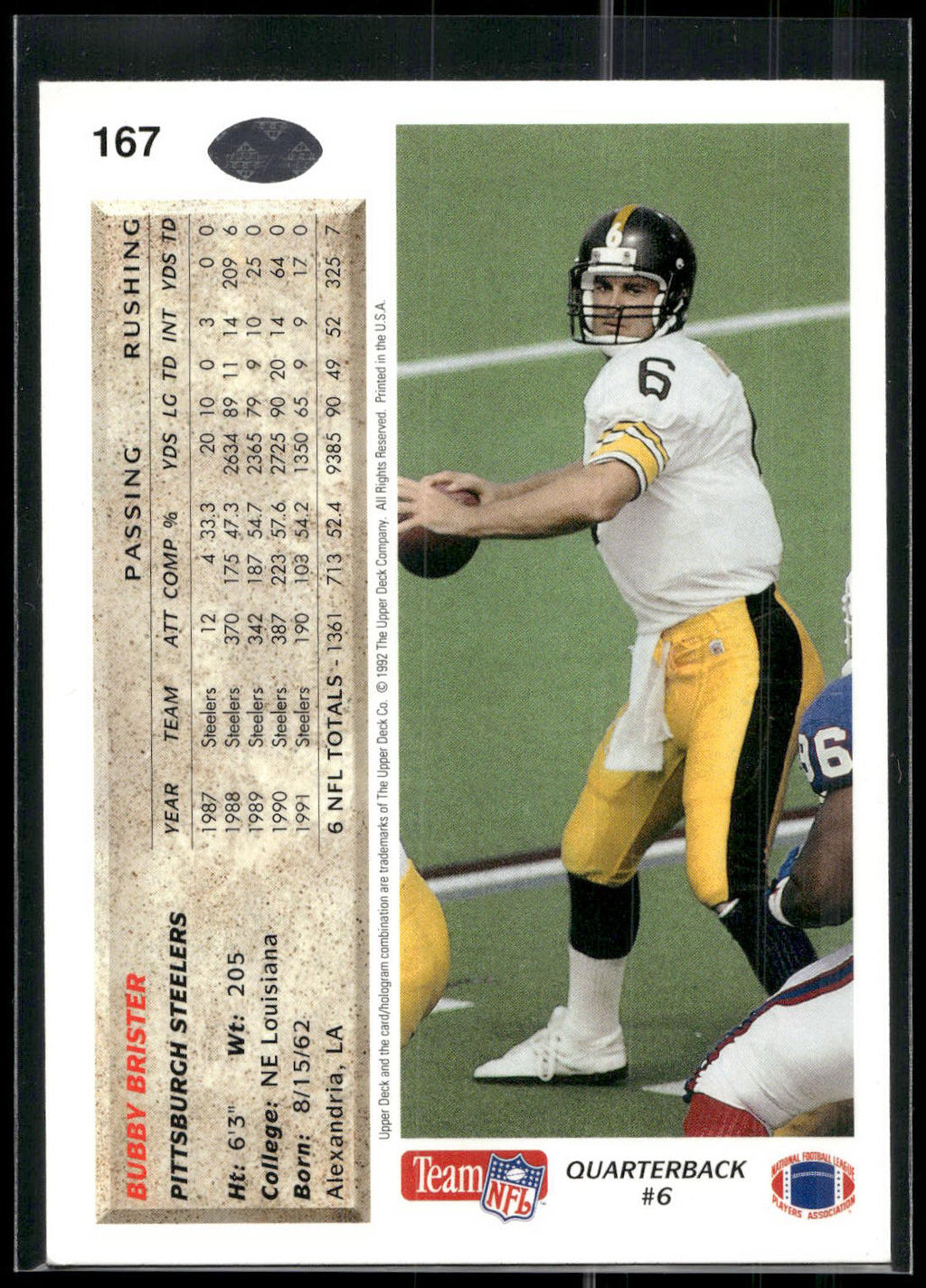 1992 Upper Deck #167 Bubby Brister
