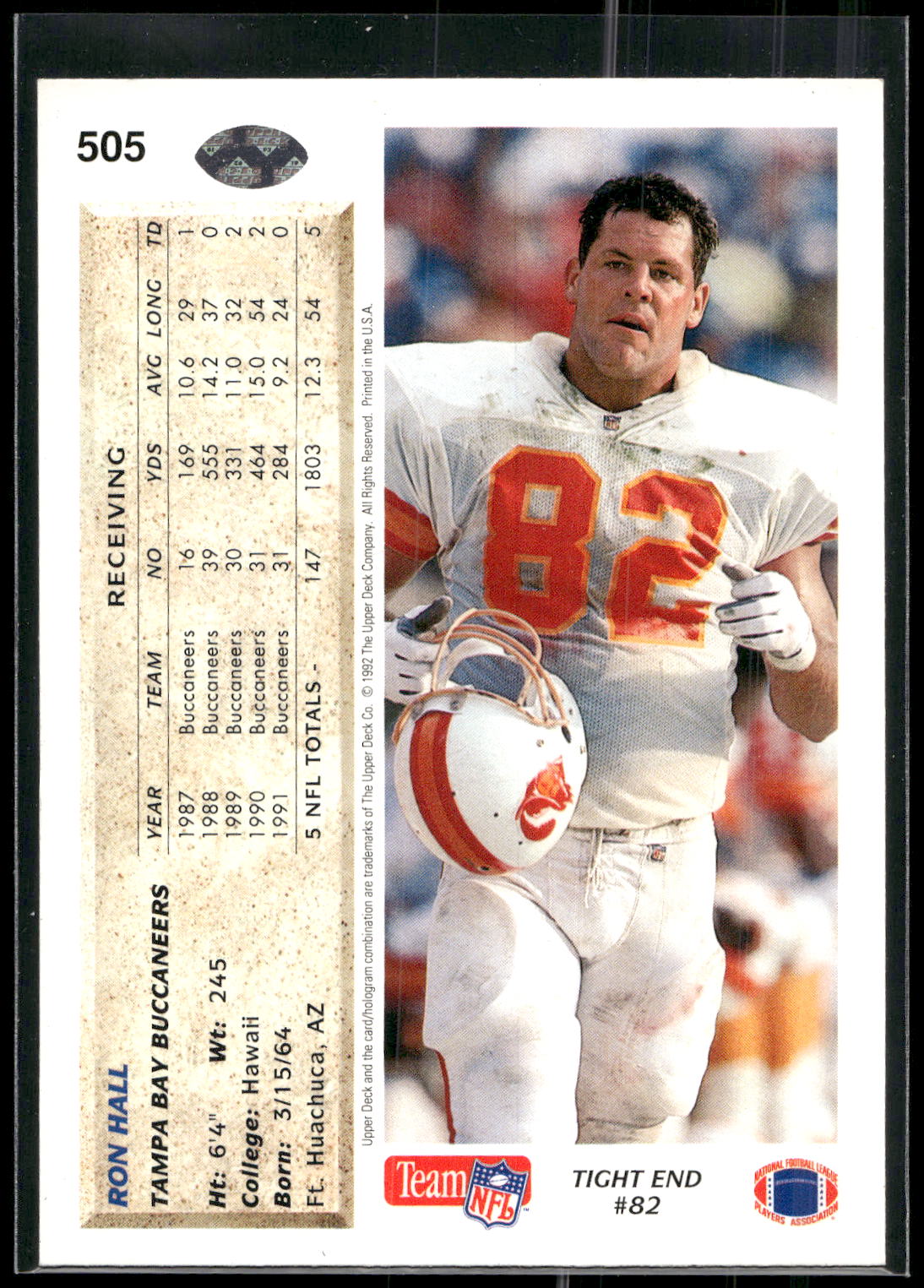 1992 Upper Deck #505 Ron Hall