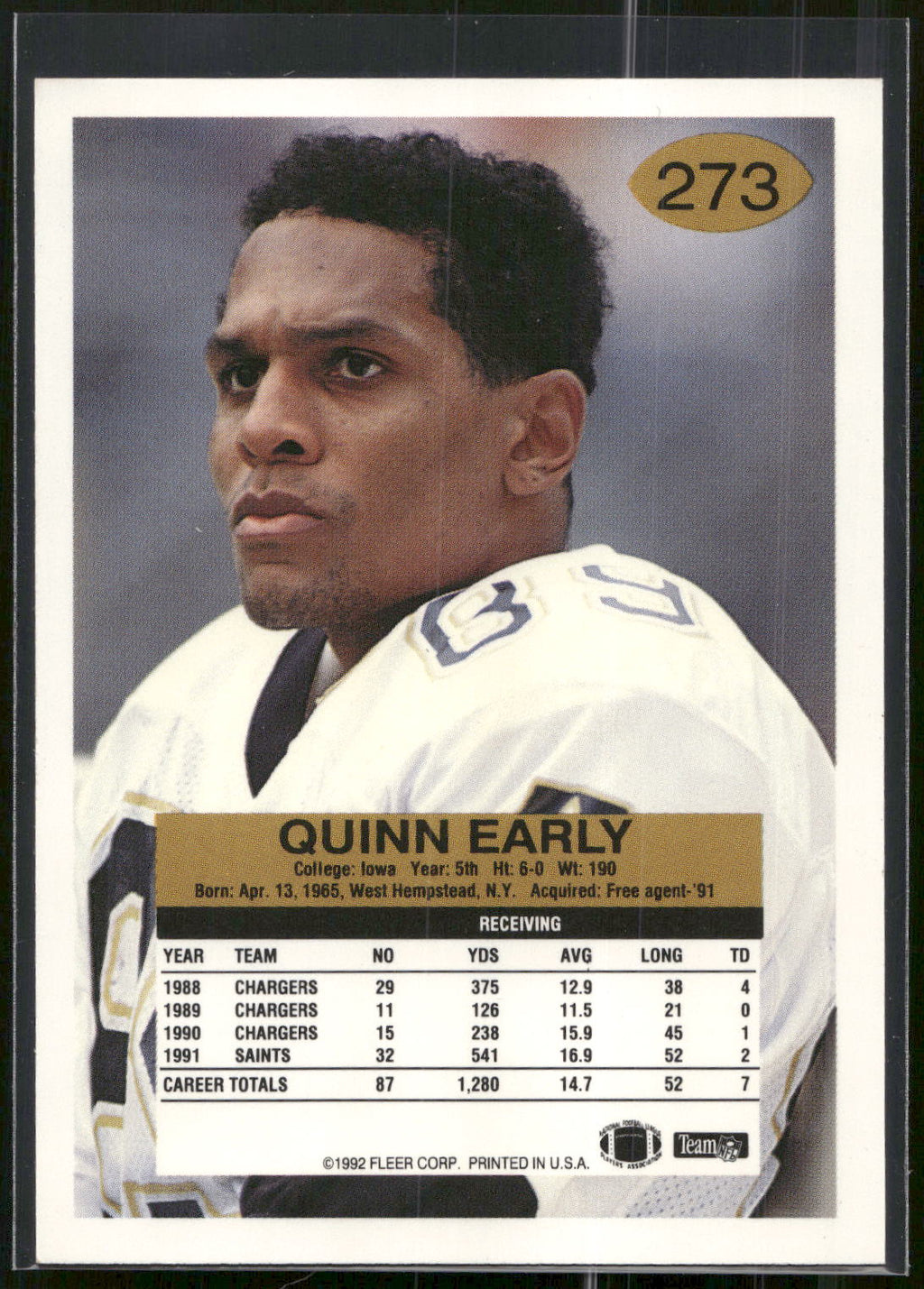 1992 Fleer #273 Quinn Early