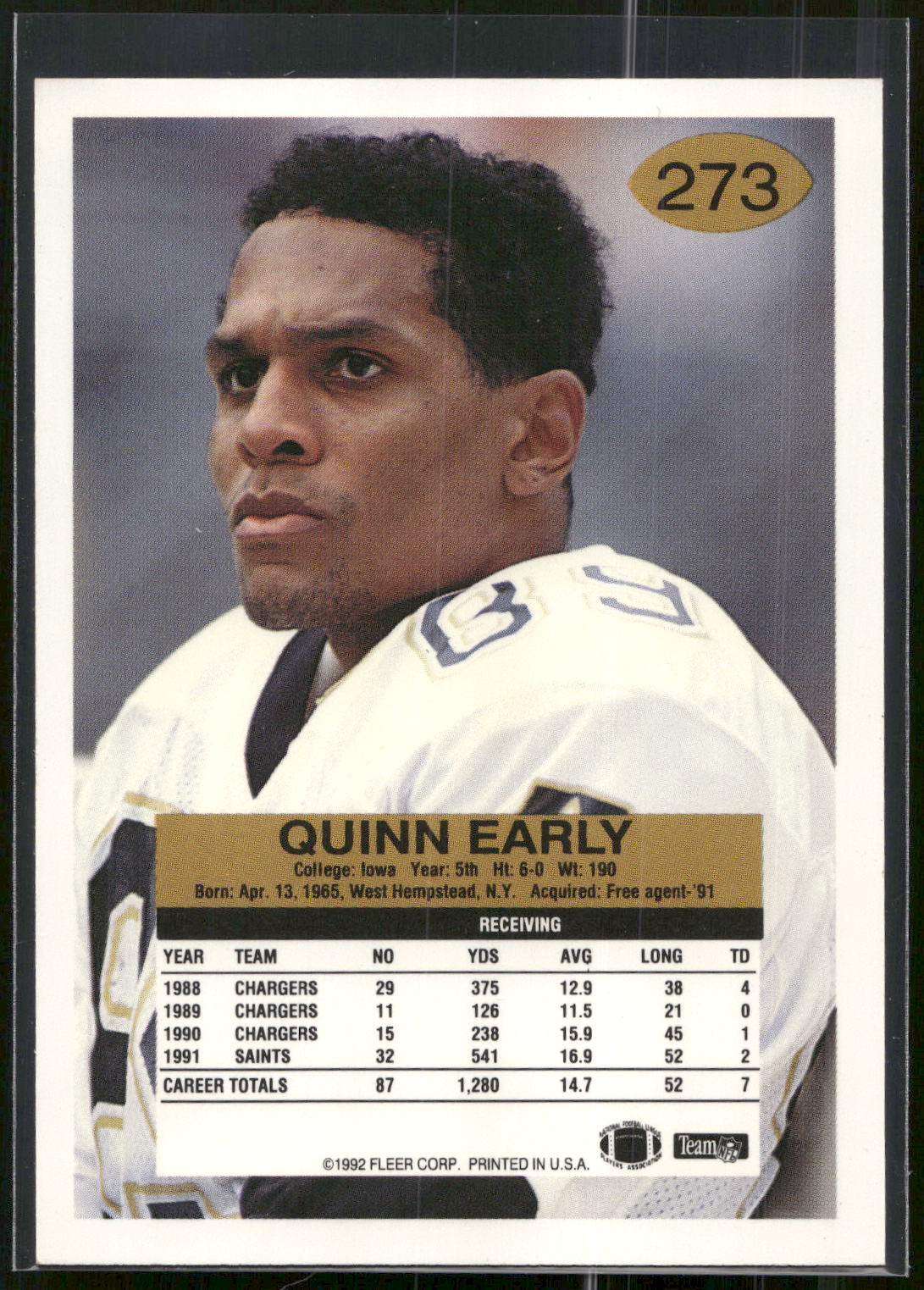1992 Fleer #273 Quinn Early