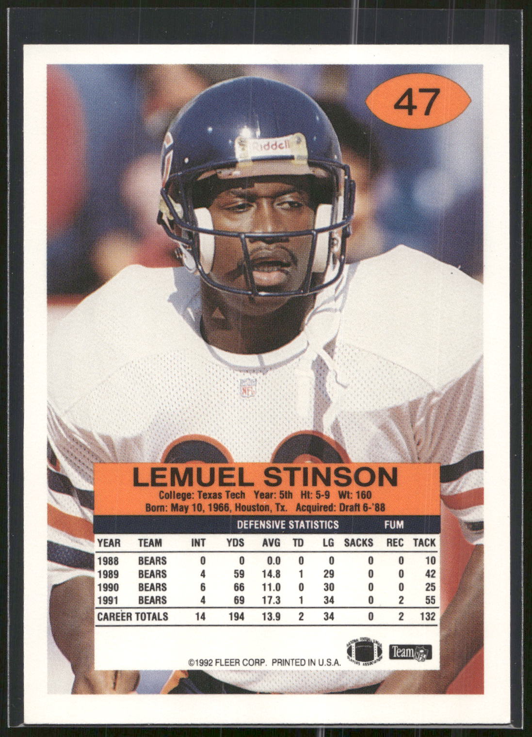 1992 Fleer #47 Lemuel Stinson