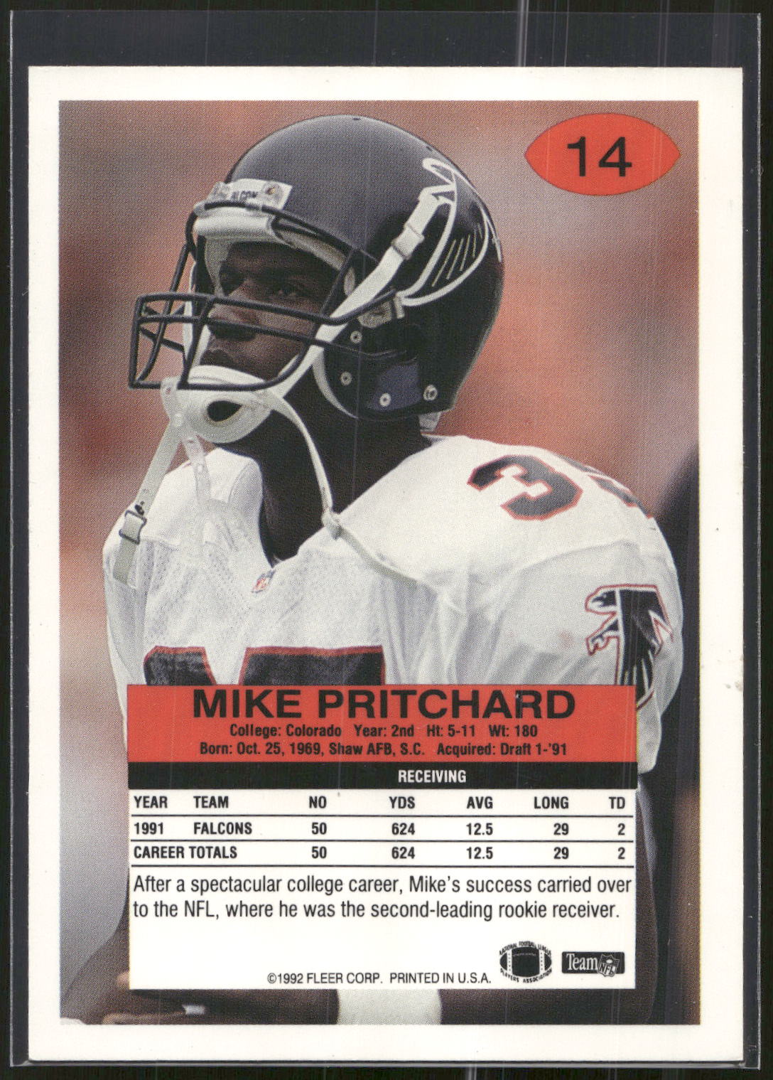 1992 Fleer #14 Mike Pritchard