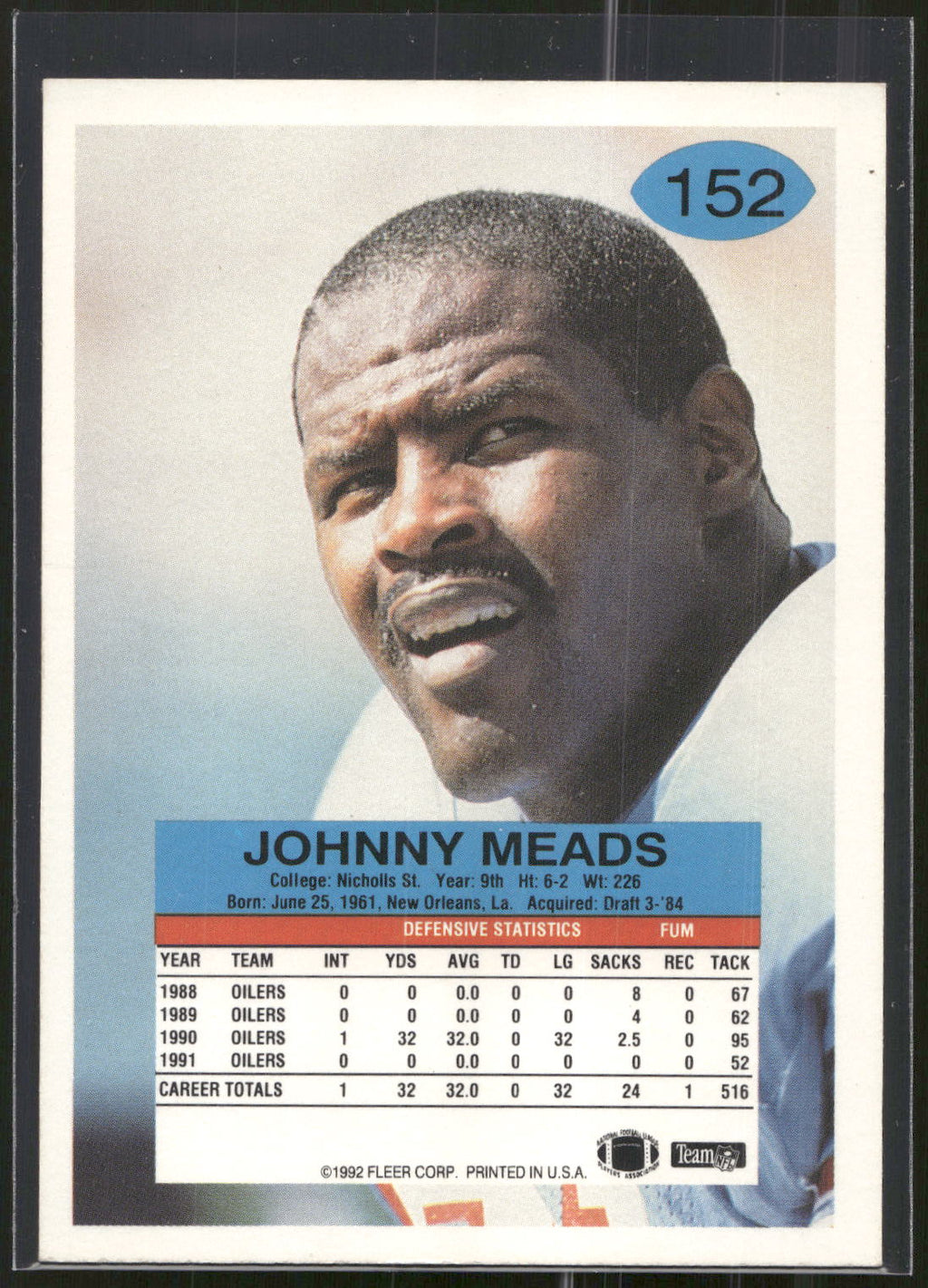 1992 Fleer #152 Johnny Meads