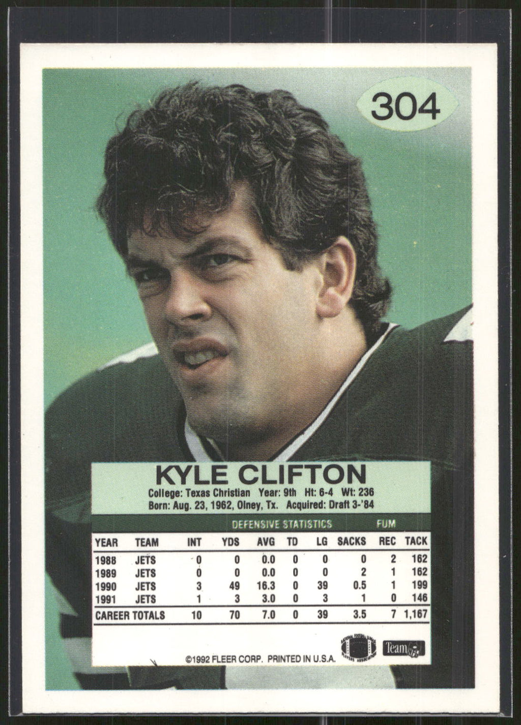 1992 Fleer #304 Kyle Clifton