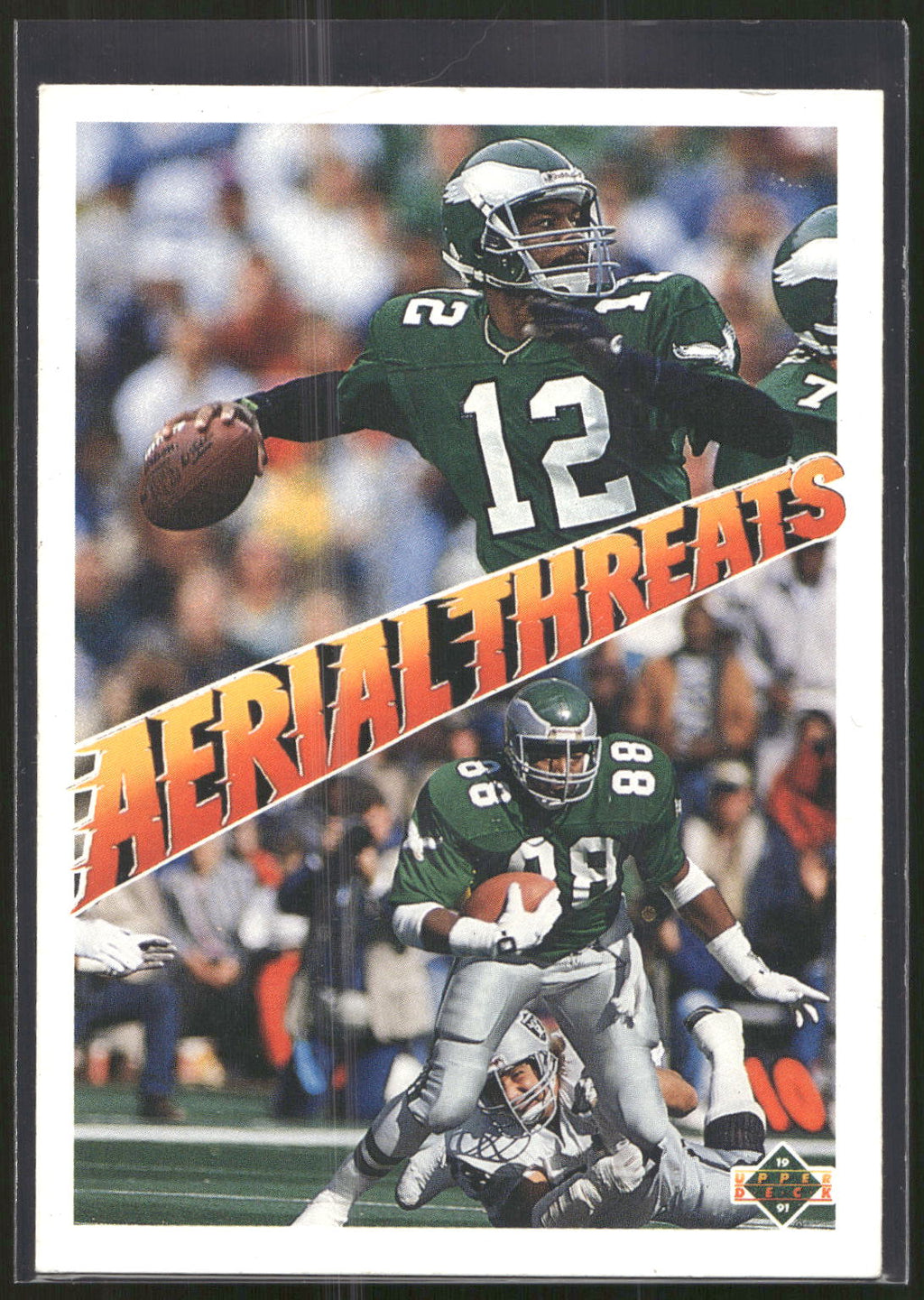1991 Upper Deck #31c Randall Cunningham / Keith Jackson