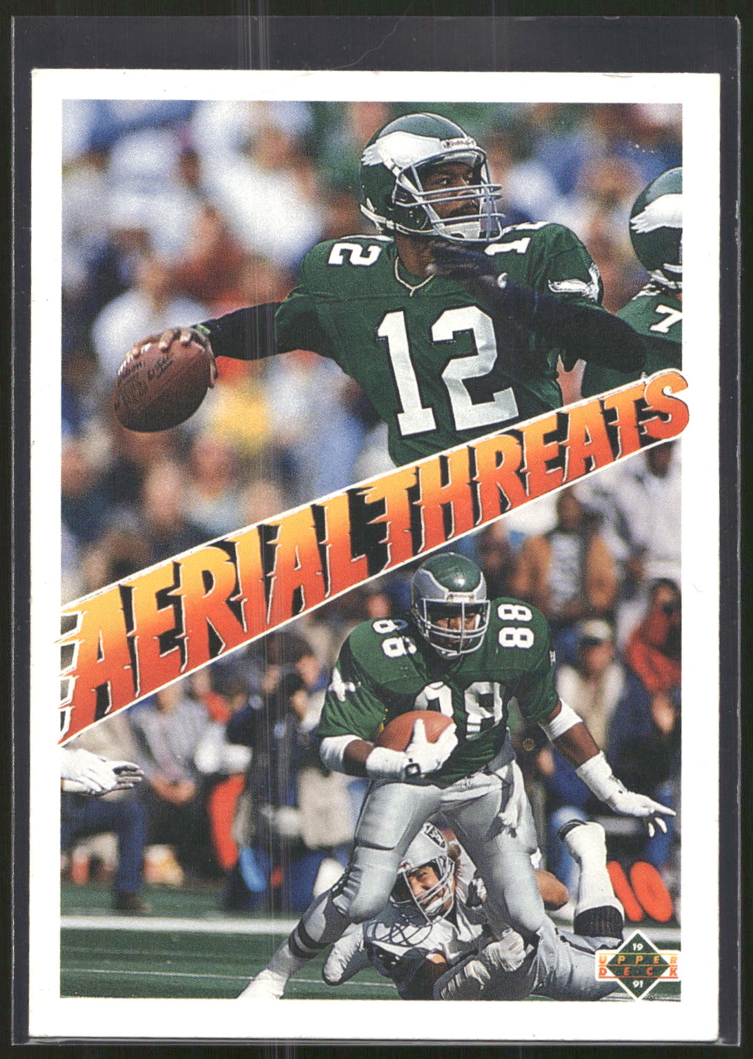 1991 Upper Deck #31c Randall Cunningham / Keith Jackson