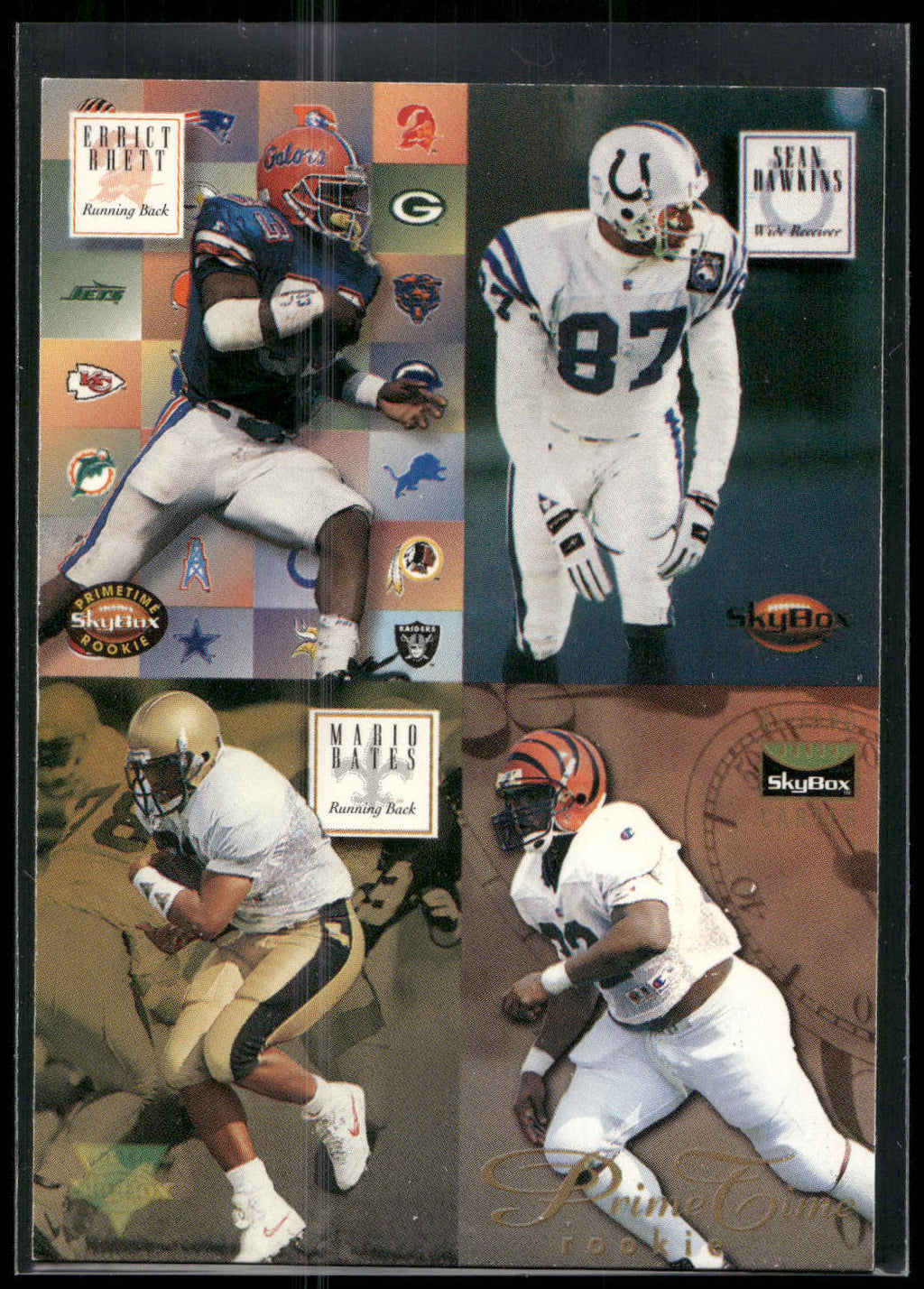 1996 SkyBox #234 Errict Rhett / Sean Dawkins / Mario Bates / Ki-Jana Carter