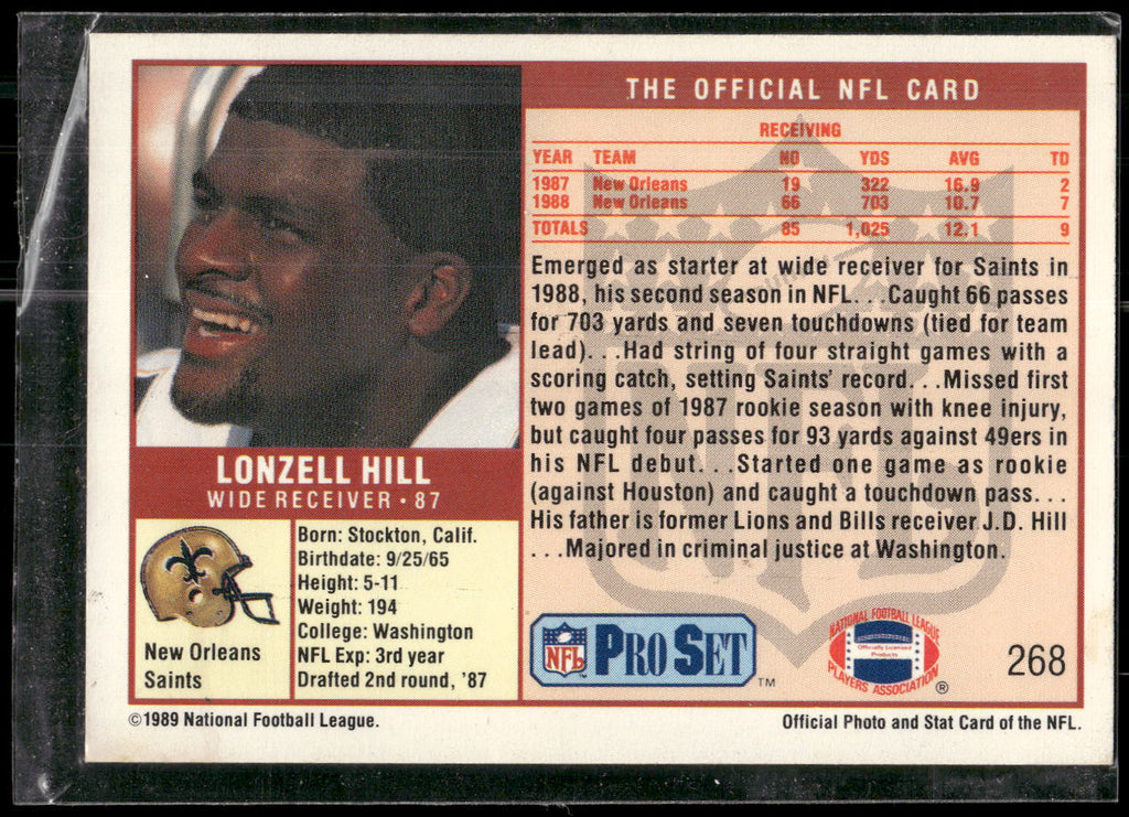 1989 Pro Set #268 Lonzell Hill