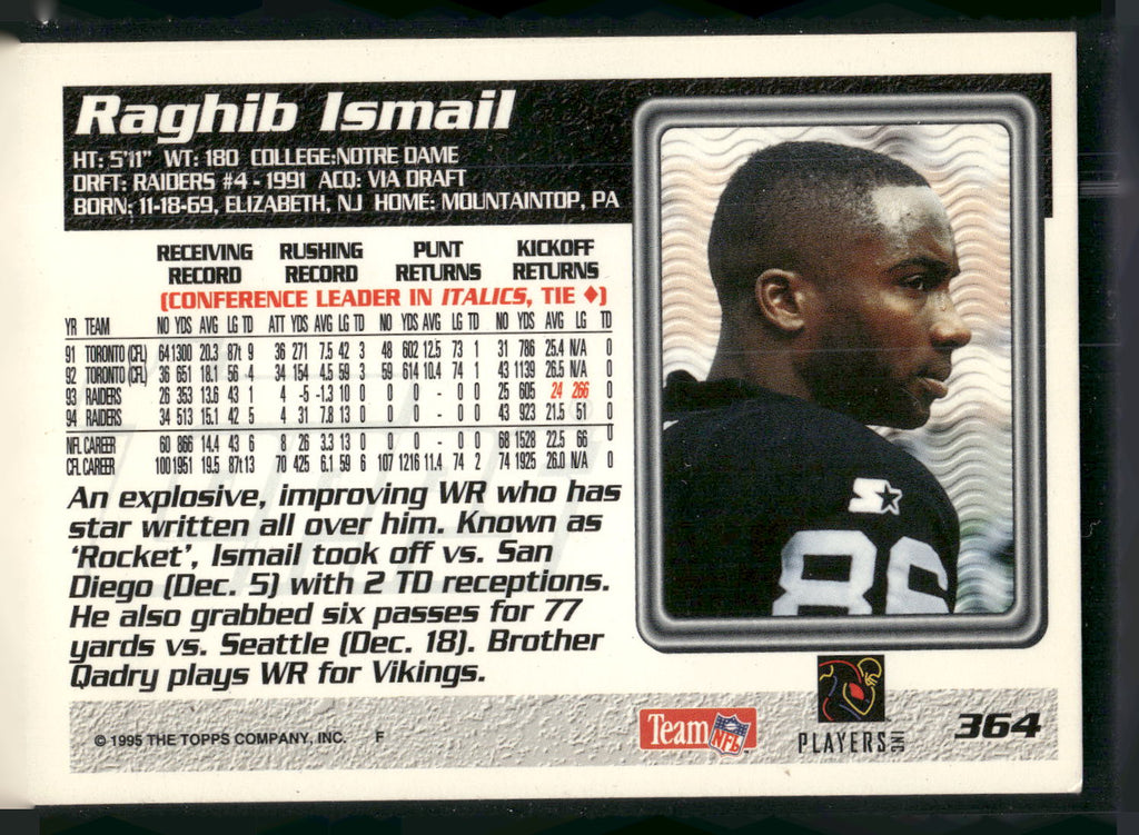 1995 Topps #364 Raghib Ismail