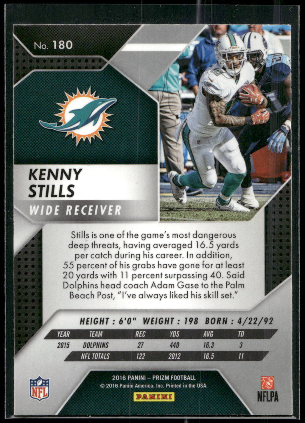 2016 Panini Prizm #180 Kenny Stills