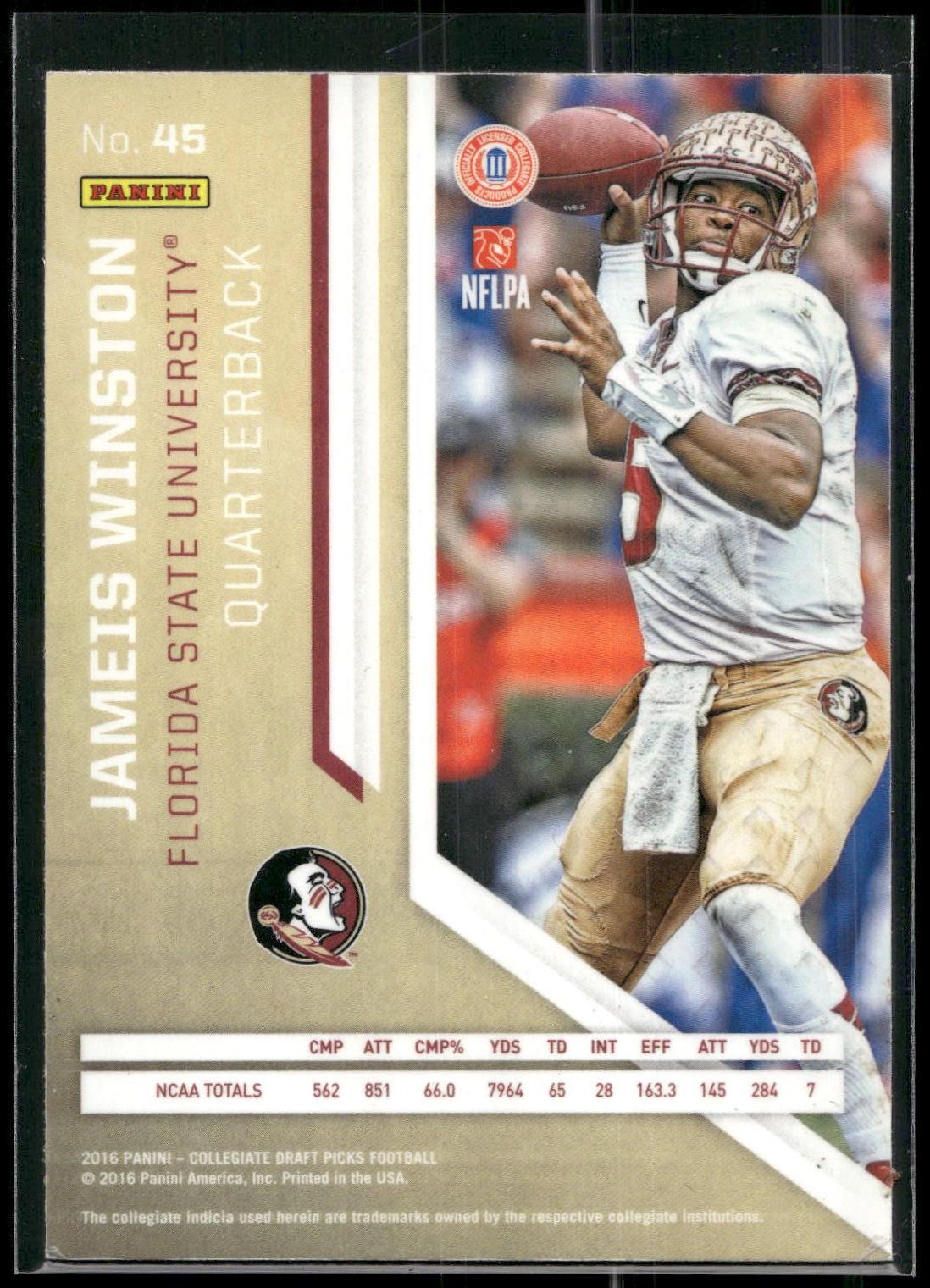 2016 Panini Prizm Collegiate Draft Picks #45 Jameis Winston