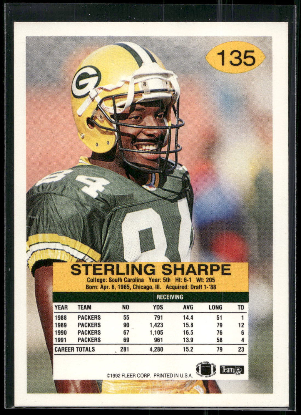 1992 Fleer #135 Sterling Sharpe