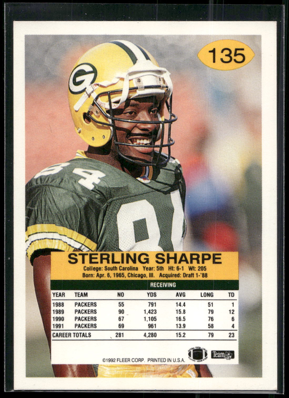 1992 Fleer #135 Sterling Sharpe
