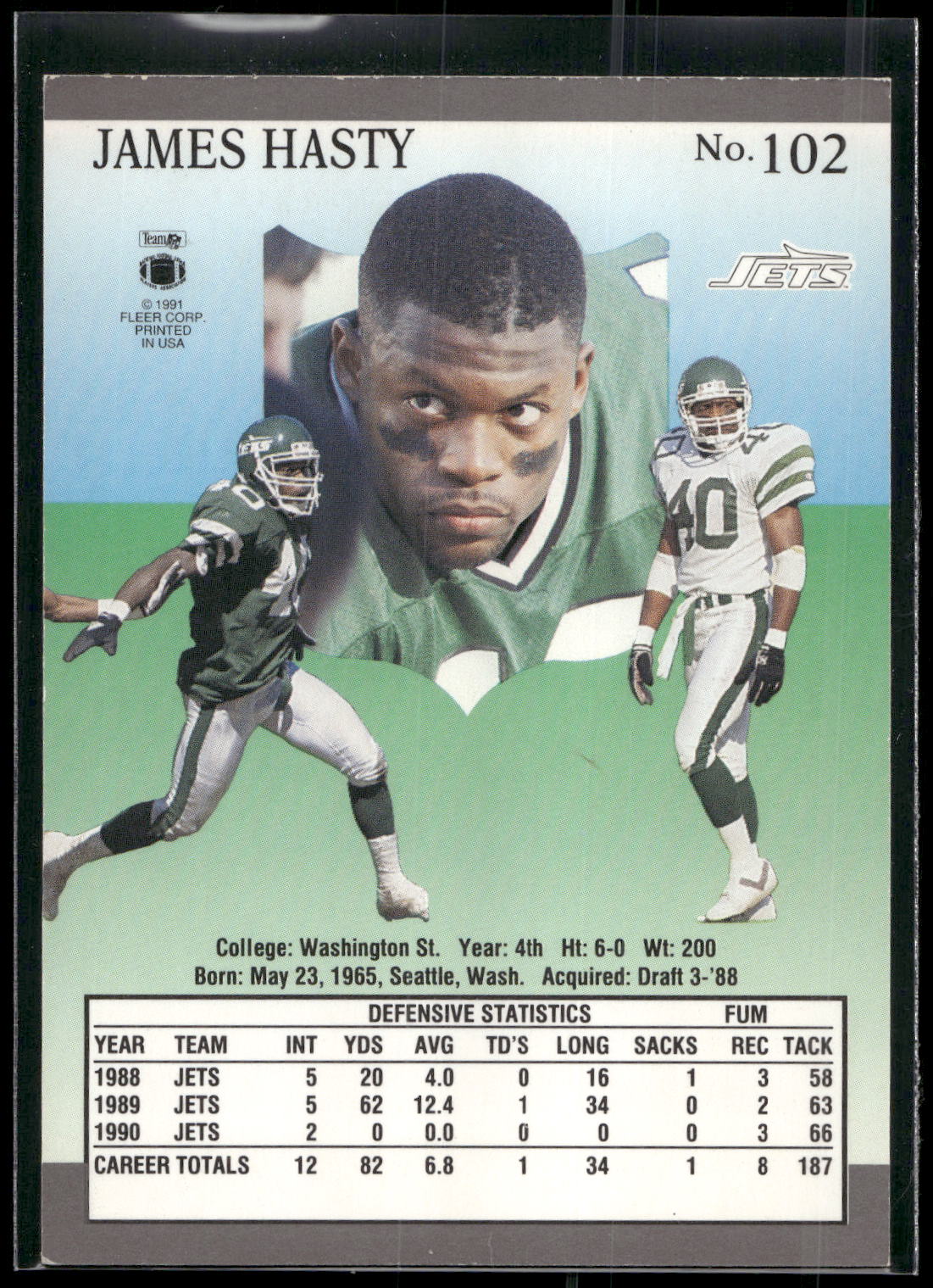 1991 Ultra #102 James Hasty