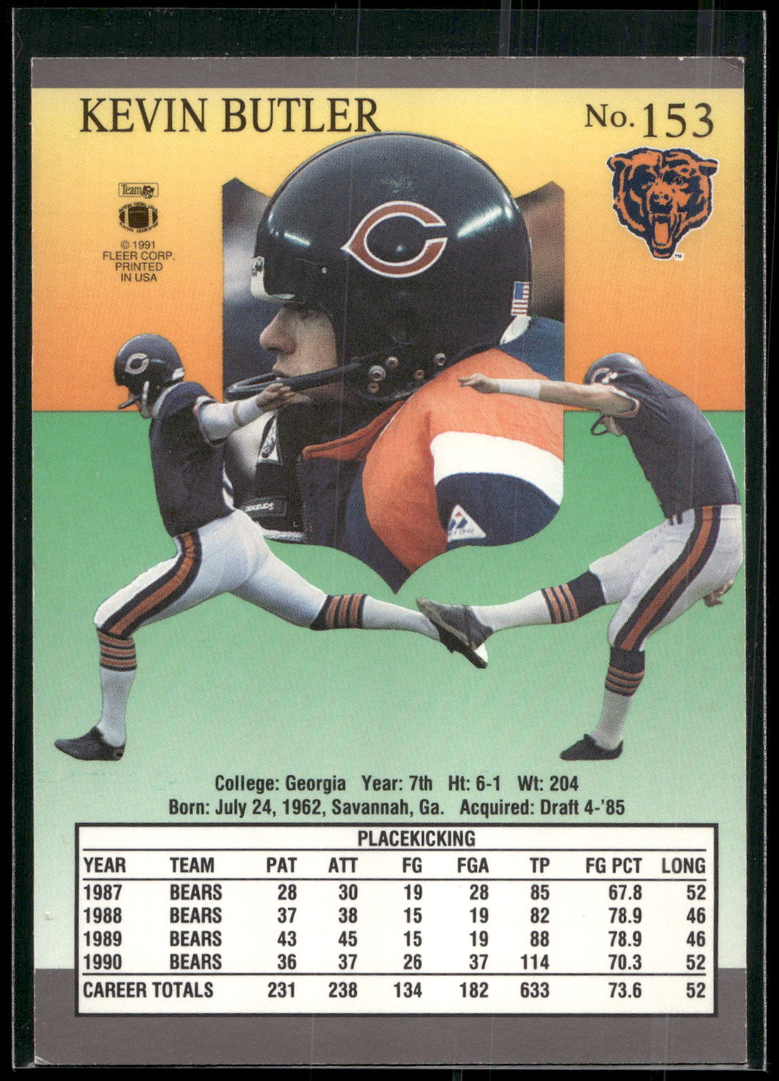 1991 Ultra #153 Kevin Butler