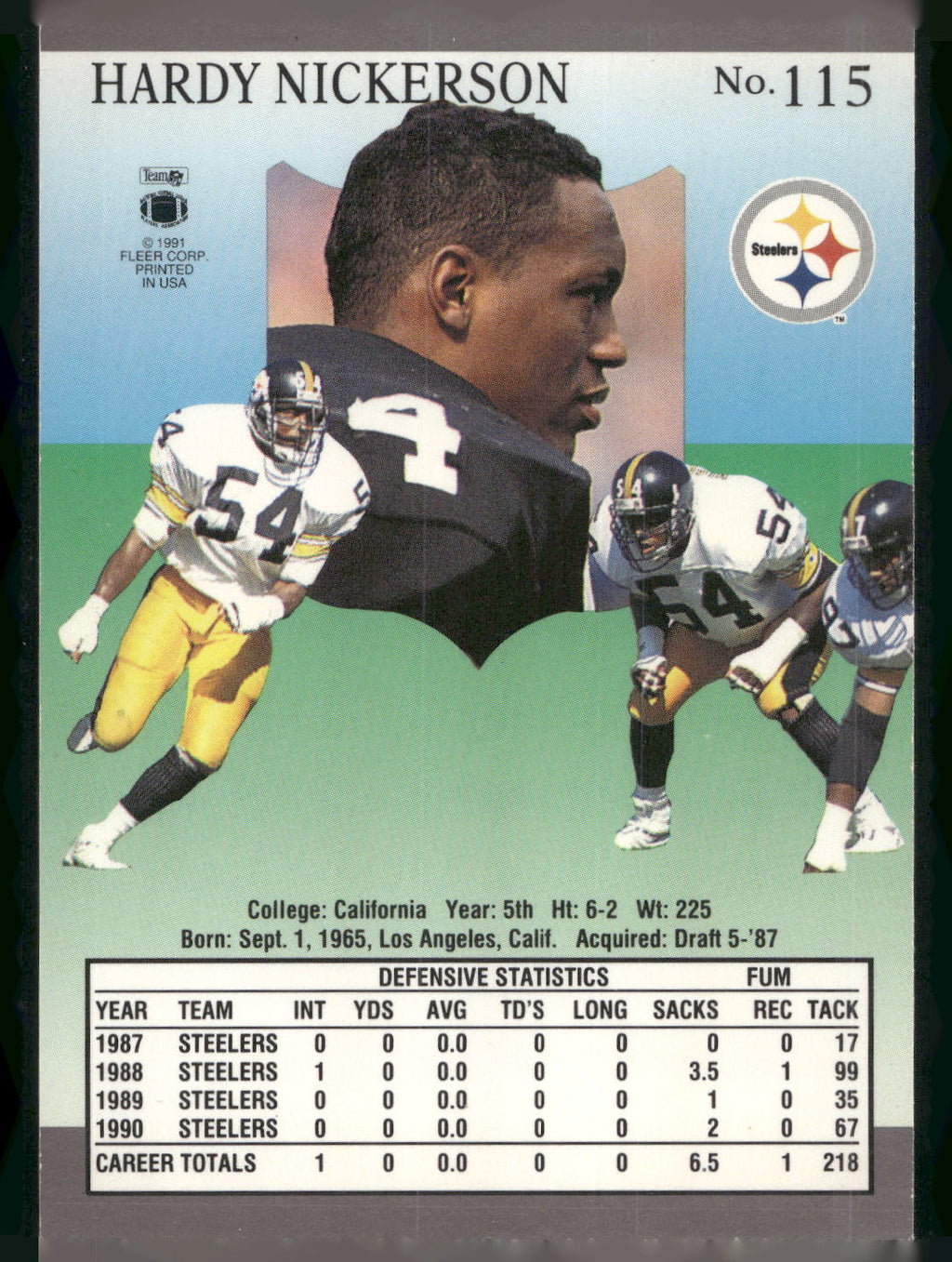 1991 Ultra #115 Hardy Nickerson