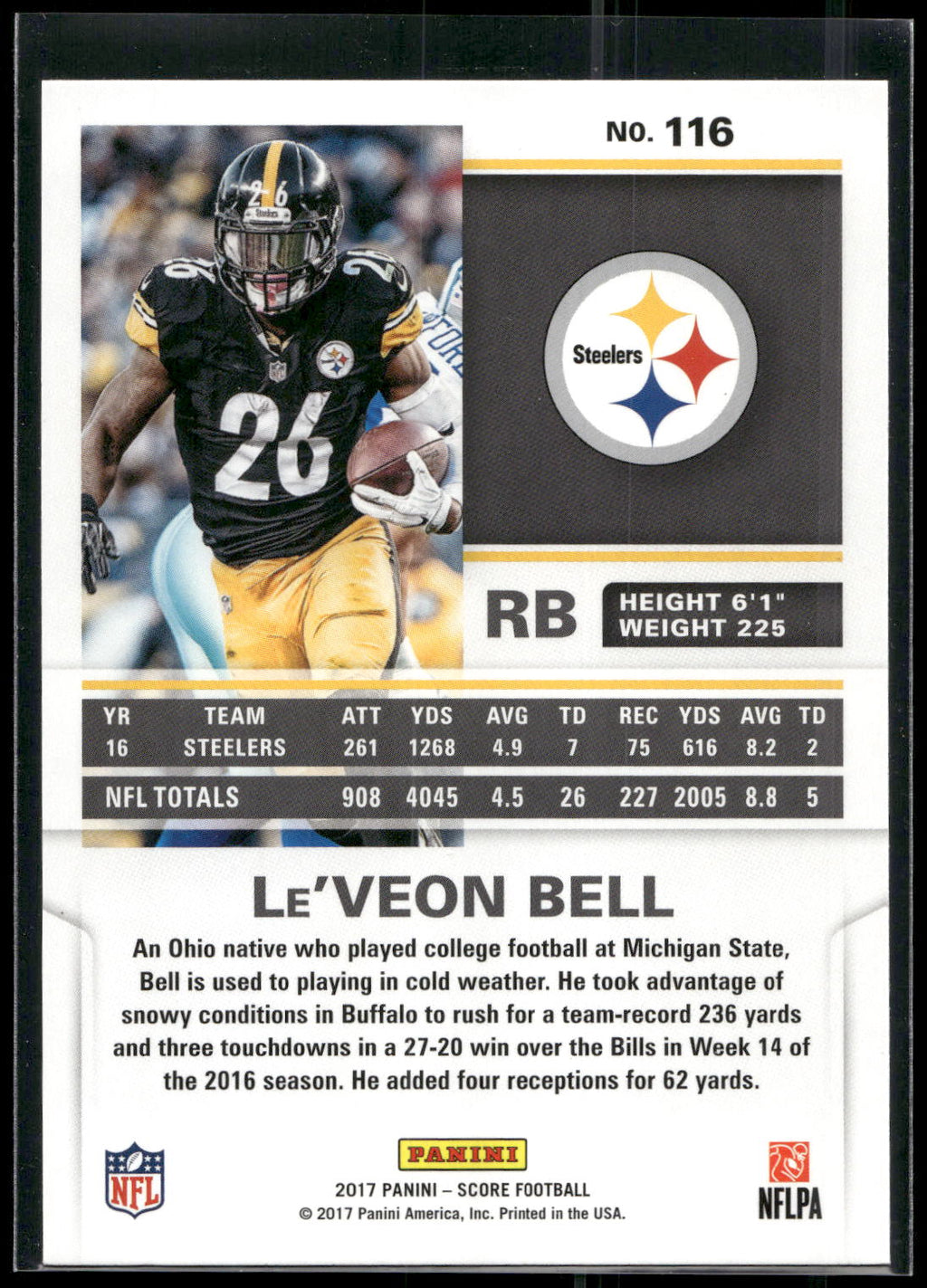 2017 Score #116 Le'Veon Bell