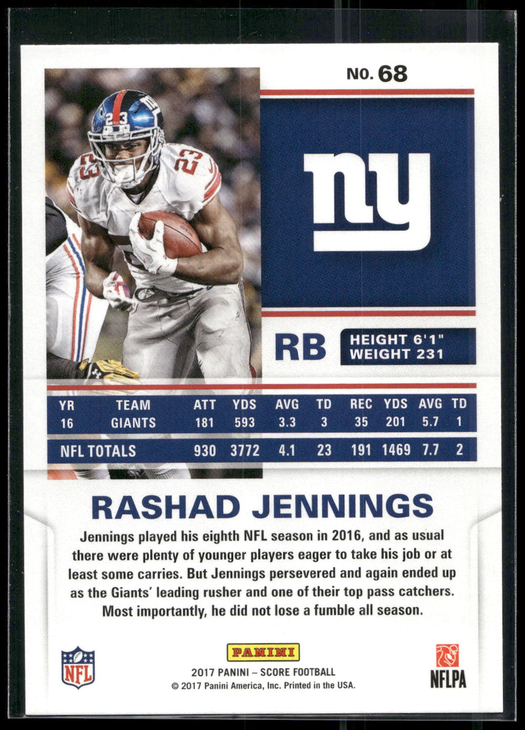 2017 Score #68 Rashad Jennings