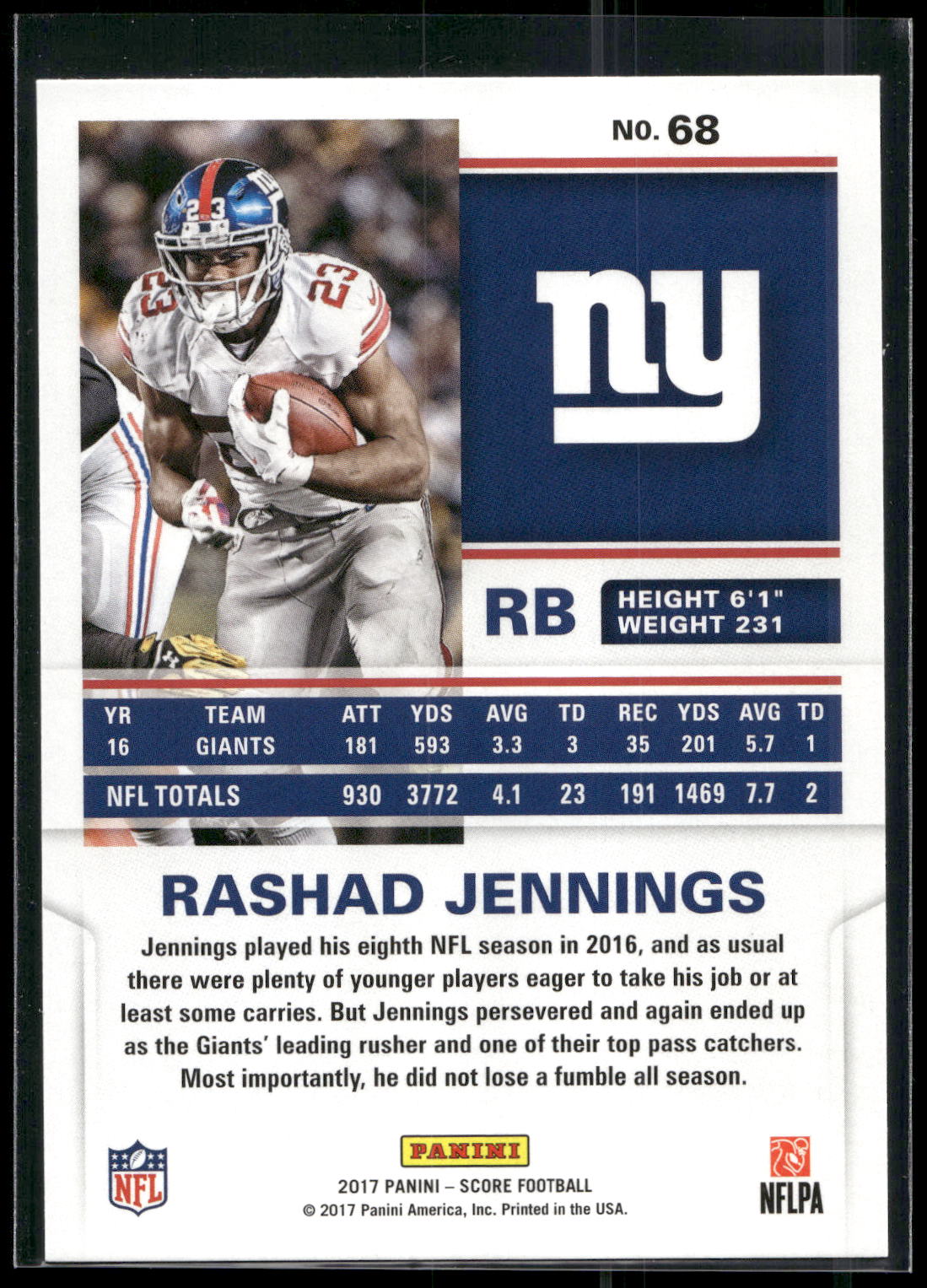2017 Score #68 Rashad Jennings