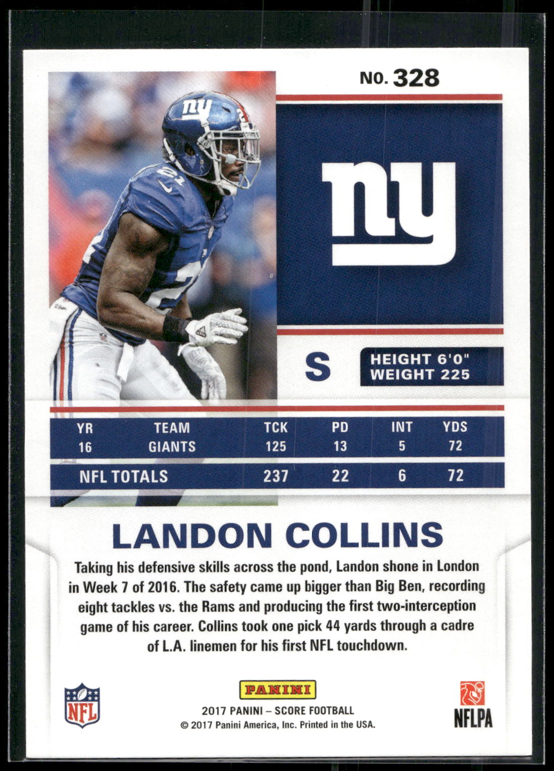 2017 Score #328 Landon Collins