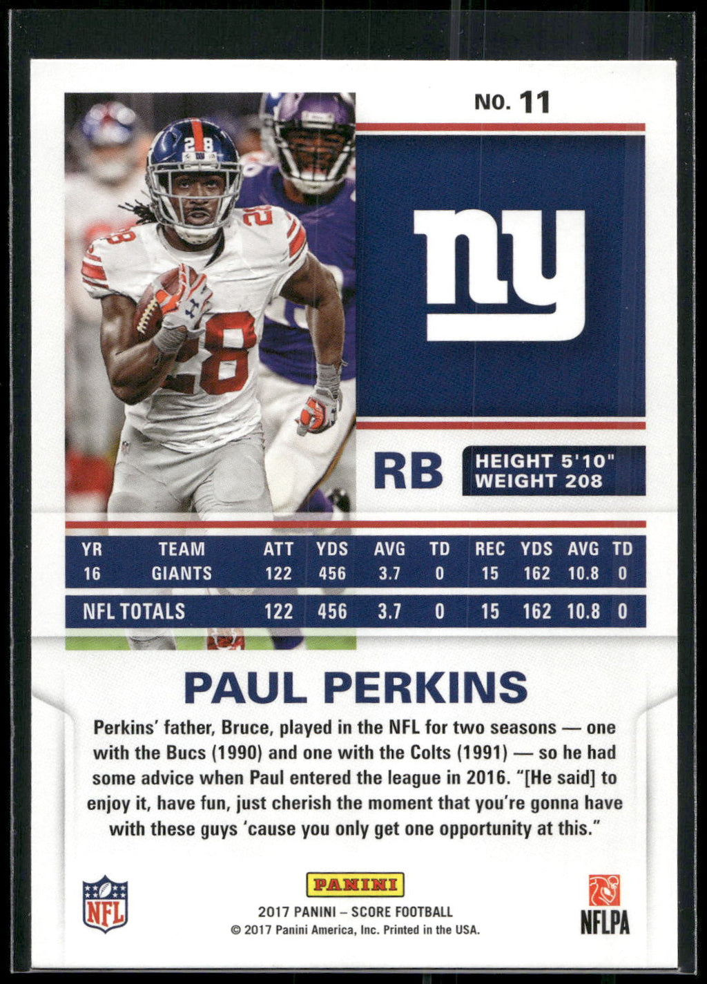 2017 Score #11 Paul Perkins